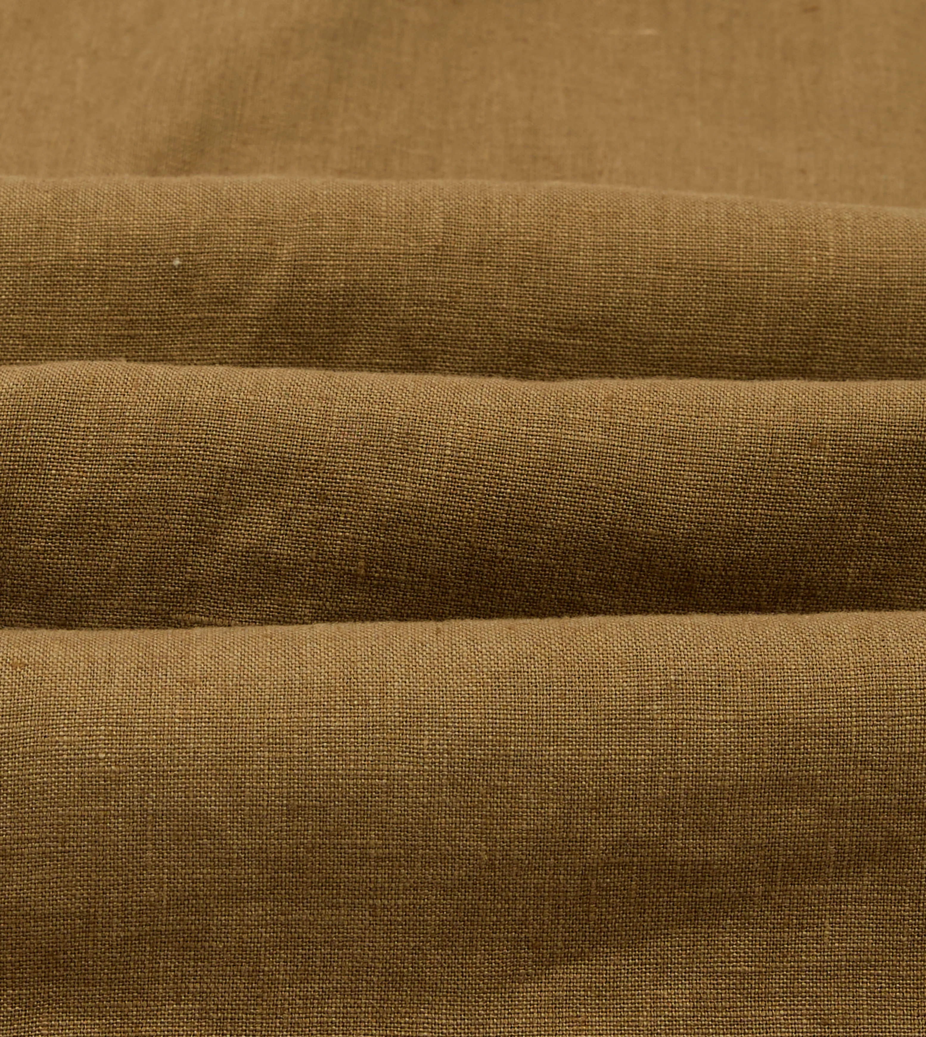 Khaki Linen Short Sleeve Camp Collar Military Shirt - Image 3