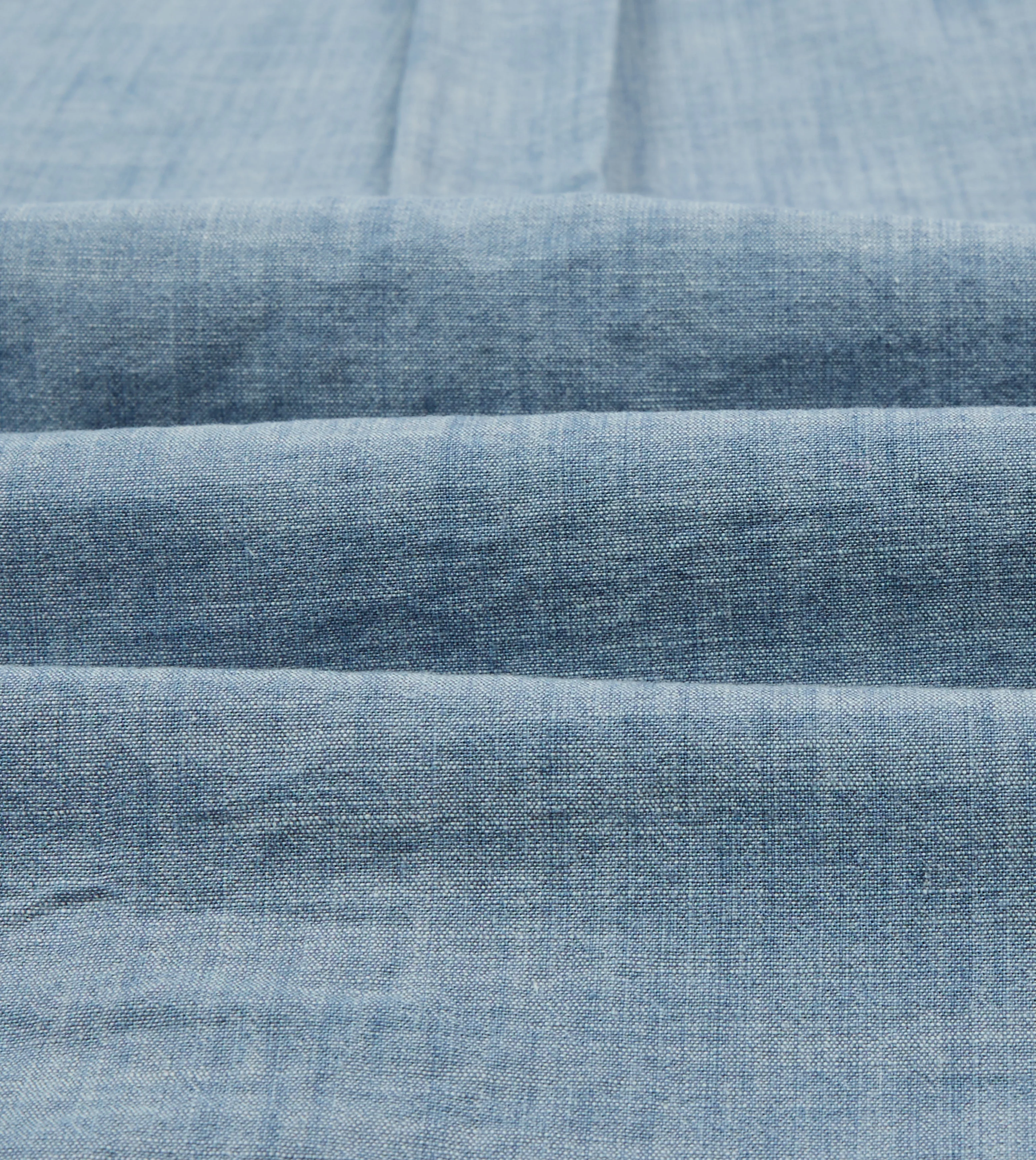 Light Blue Cotton Chambray Button-Down Shirt - Image 2