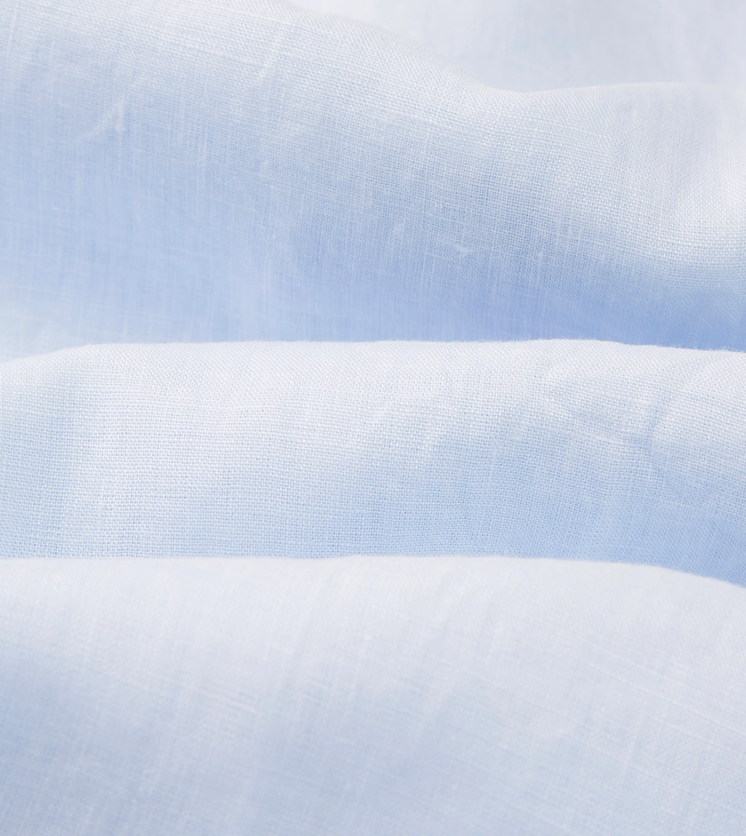 Light Blue Linen Spread Collar Shirt - Image 2