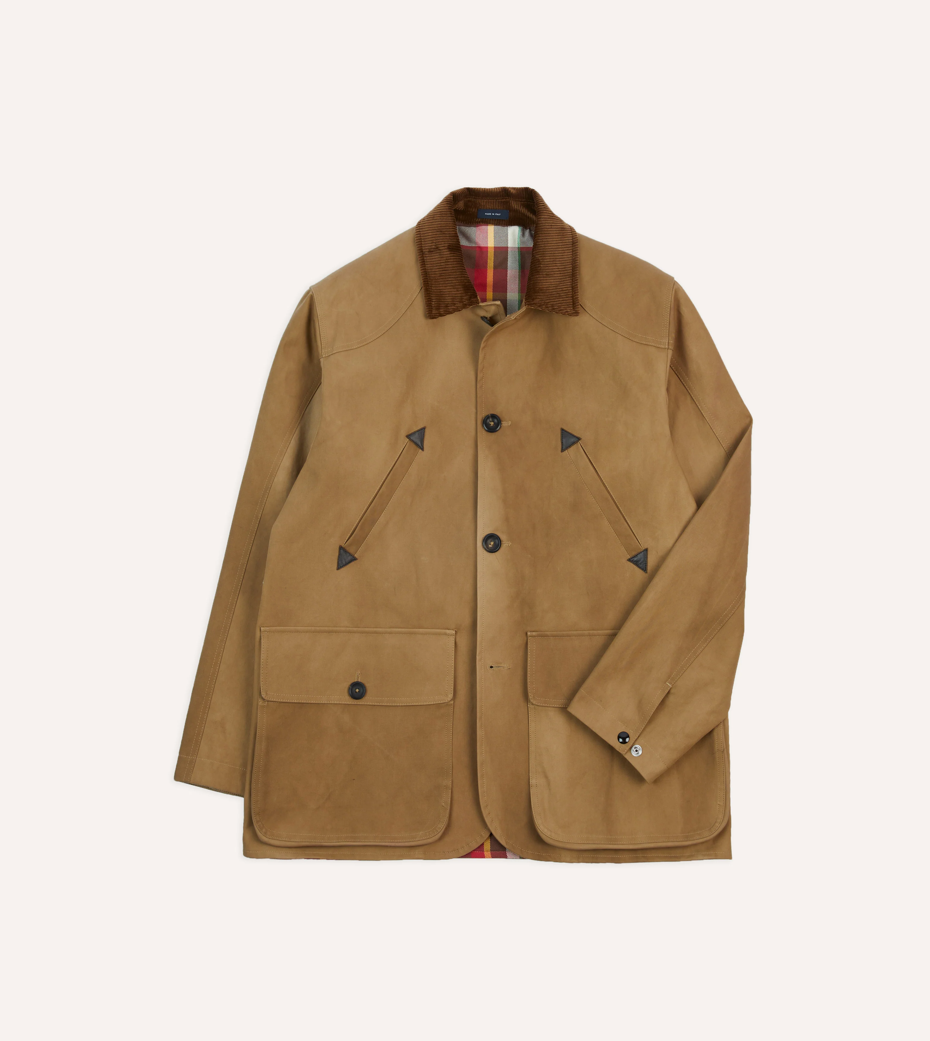 Light Brown Cotton Gabardine Barn Jacket - Image 2