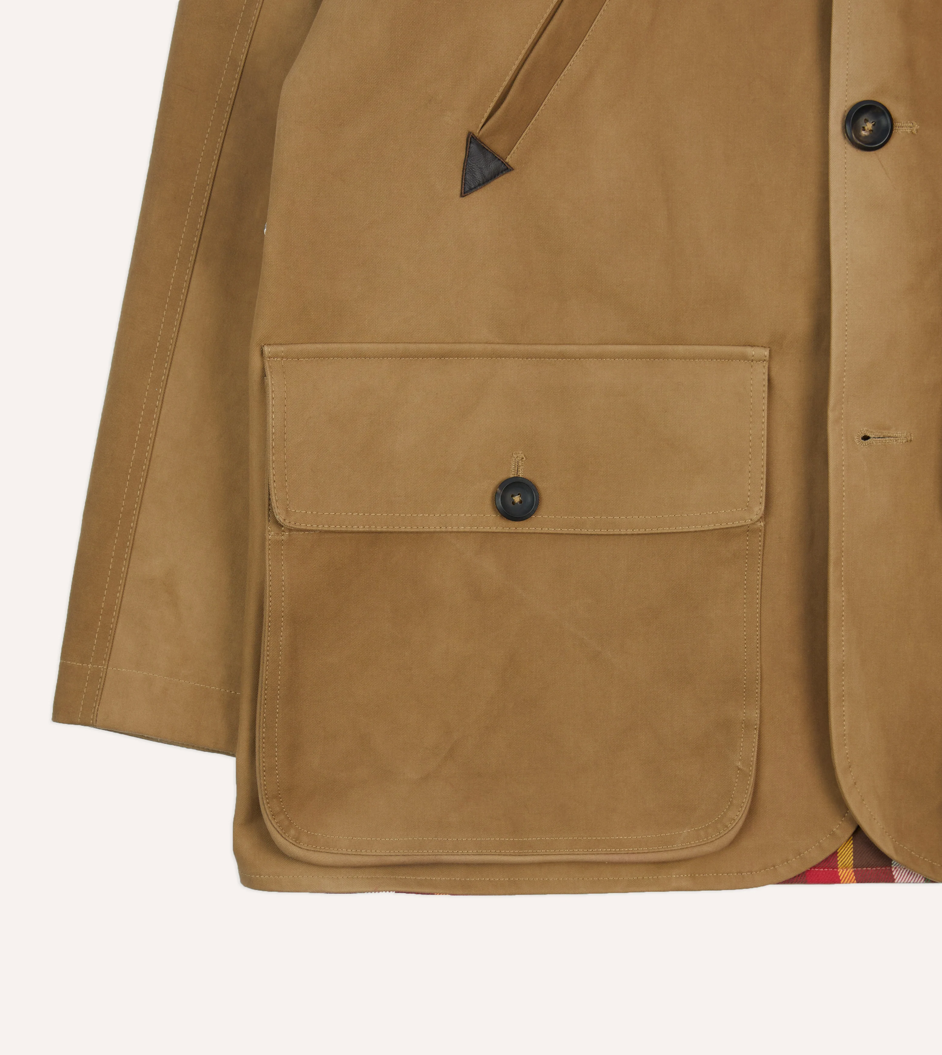 Light Brown Cotton Gabardine Barn Jacket - Image 8
