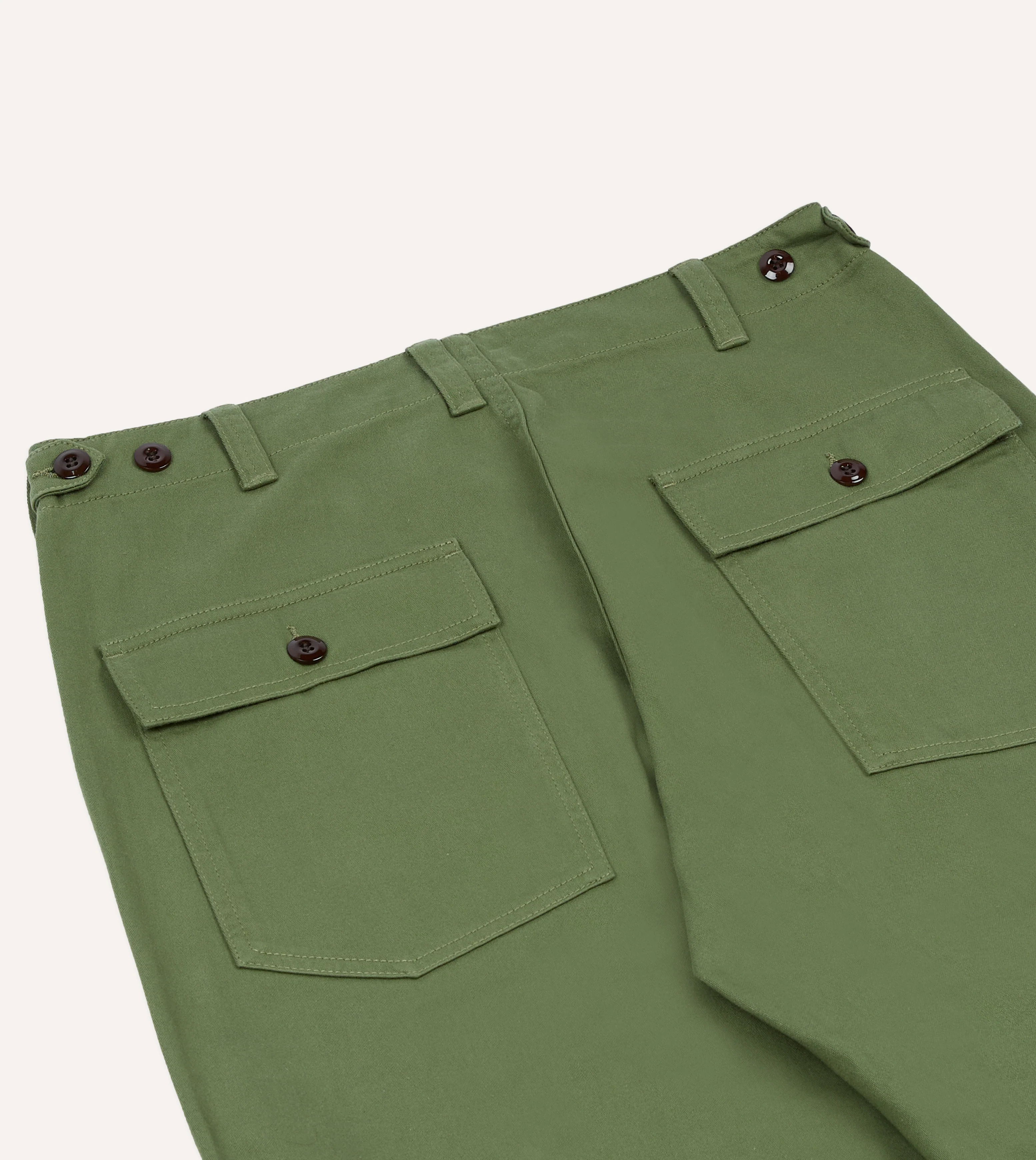Light Green Cotton Fatigue Trouser - Image 6