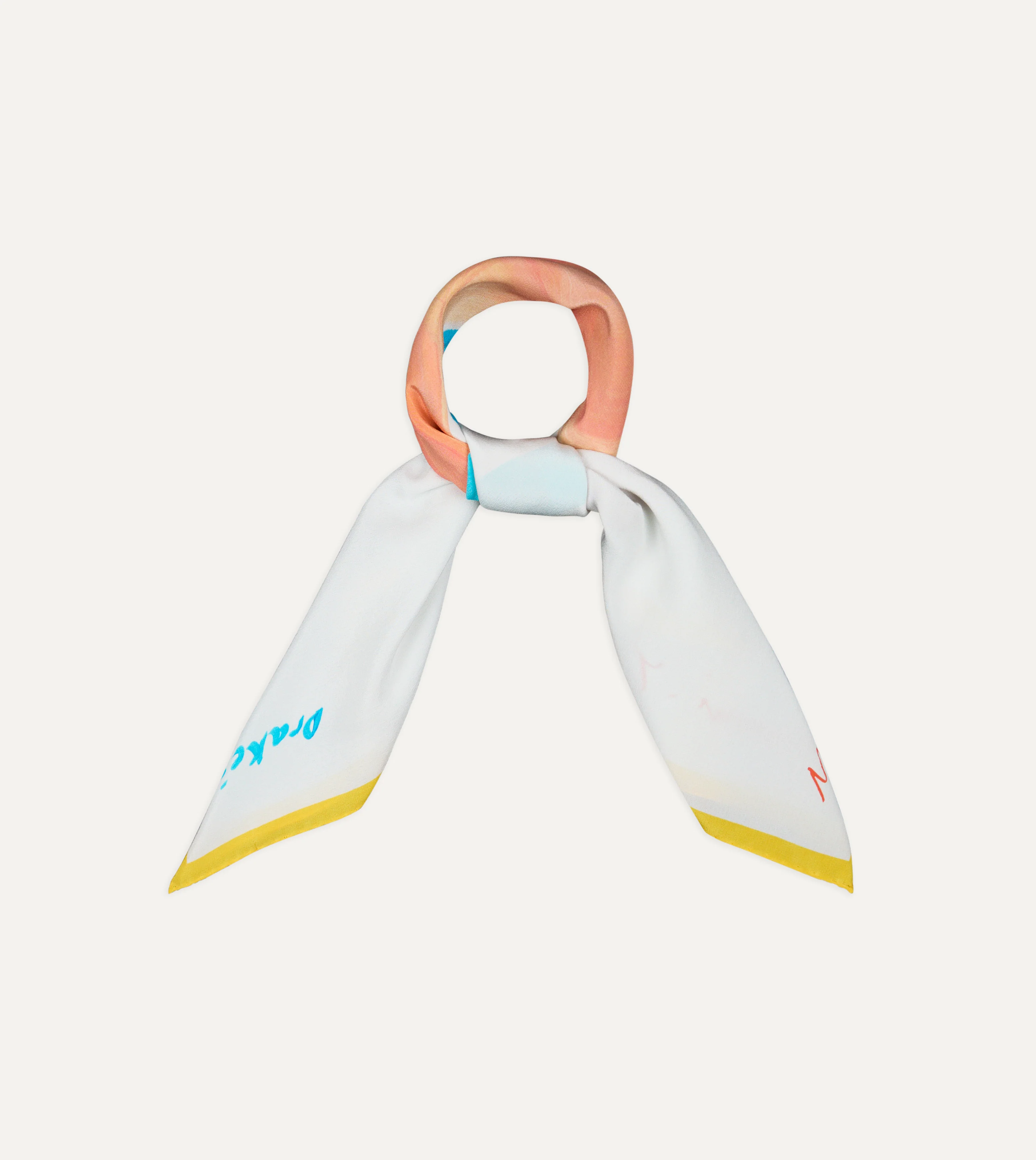 Mayumi Y. for Drake’s Brush Print Silk Bandana - Image 3