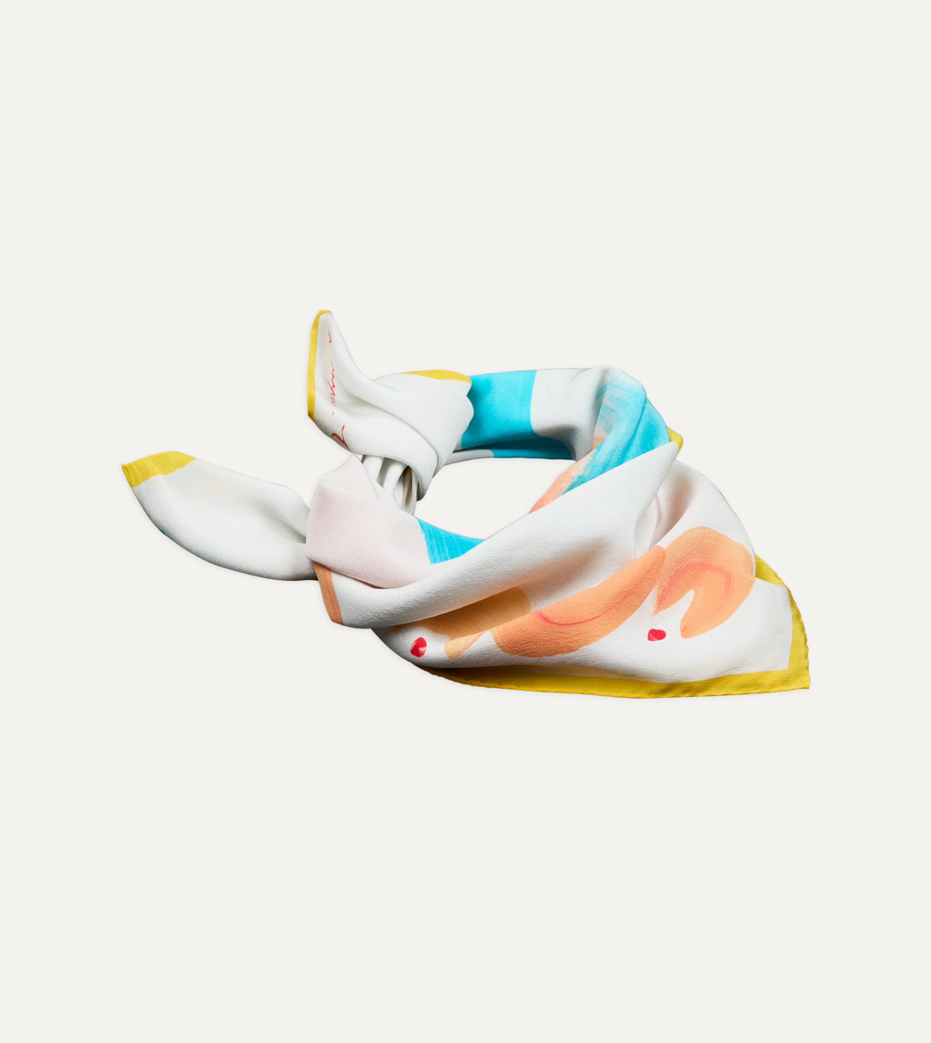 Mayumi Y. for Drake’s Brush Print Silk Bandana - Image 4