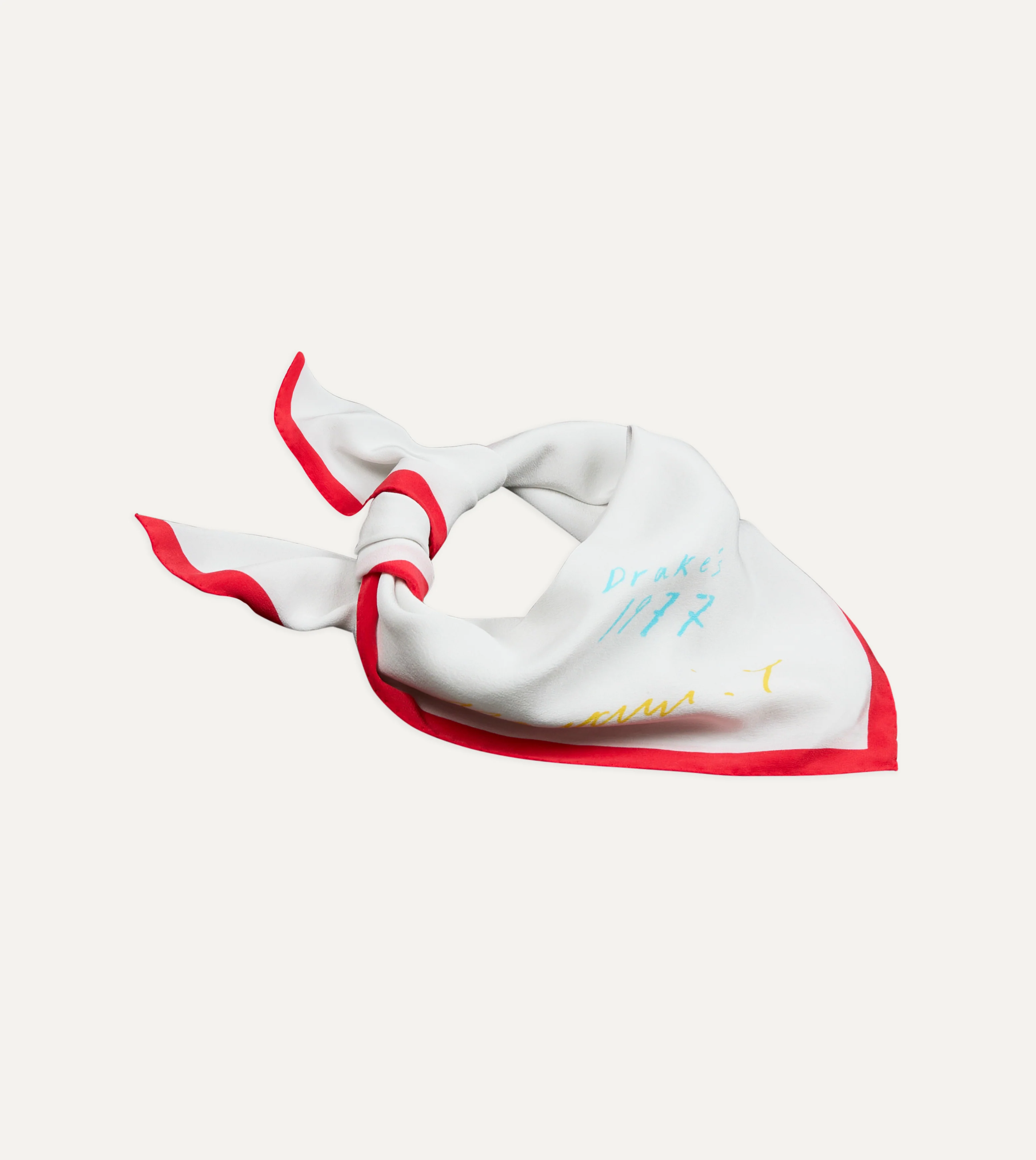 Mayumi Y. for Drake’s Pastel Print Silk Bandana - Image 4