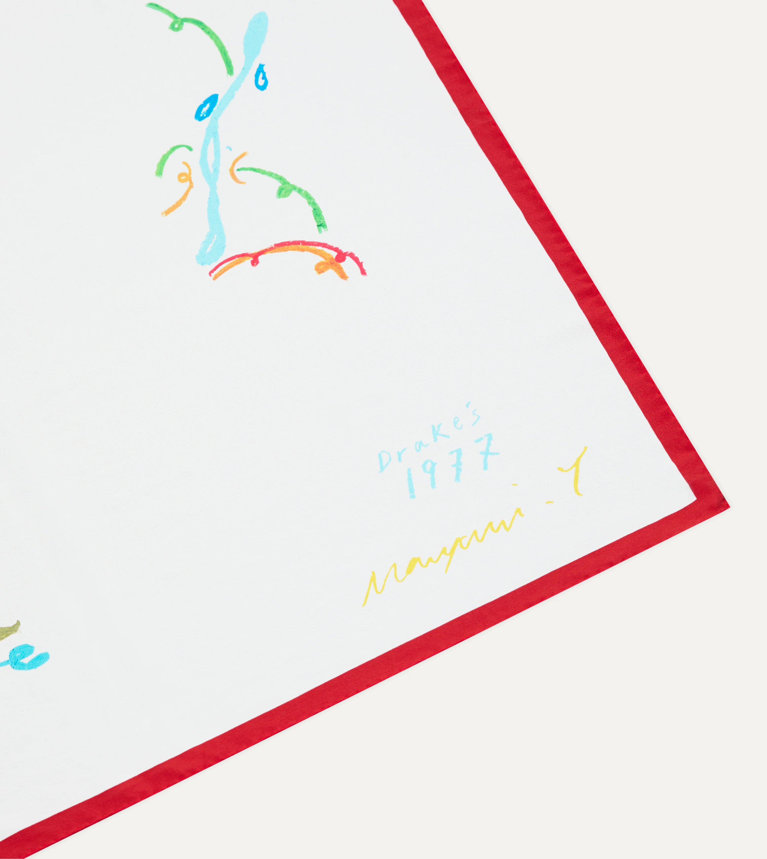 Mayumi Y. for Drake’s Pastel Print Silk Bandana - Image 5