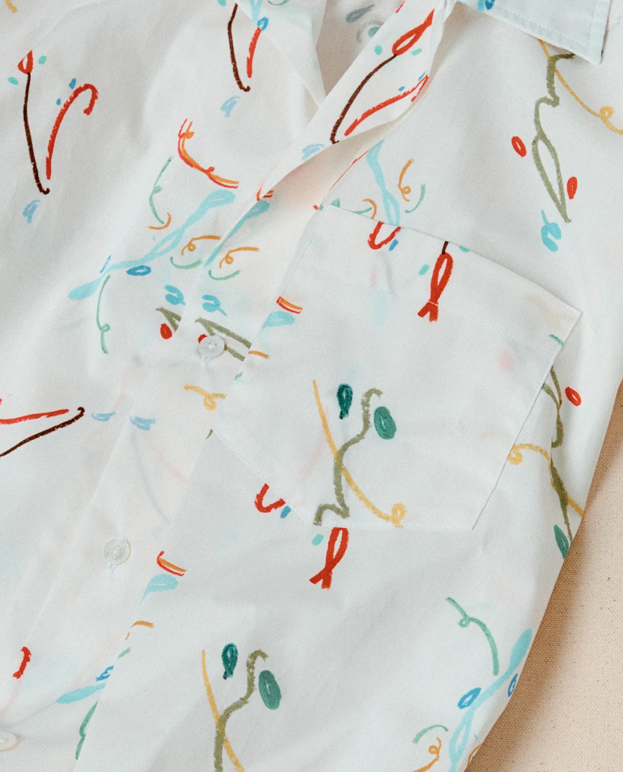 Mayumi Y. for Drake’s Print Cotton Camp Collar Short Sleeve Shirt - Image 2