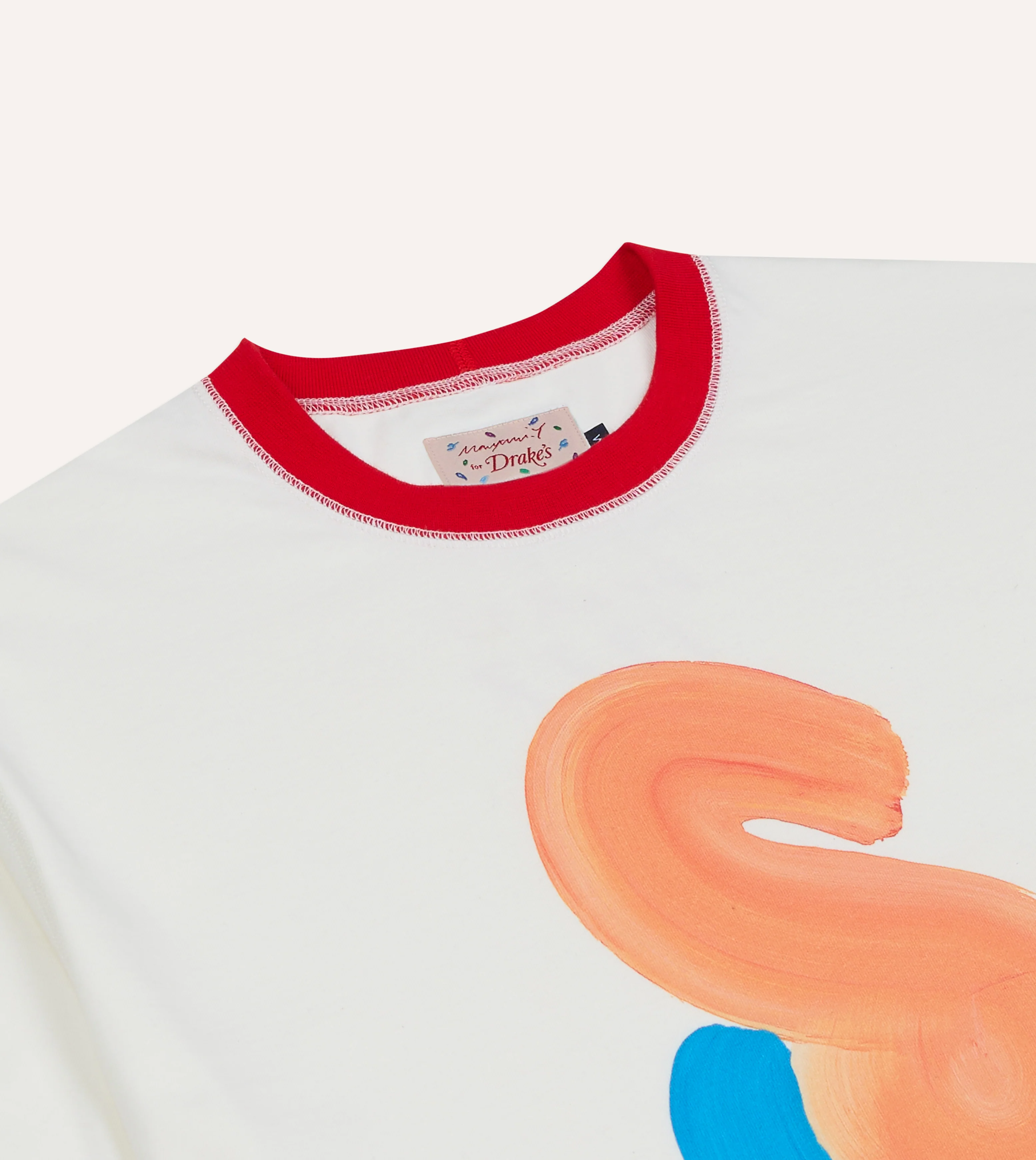 Mayumi Y. for Drake’s Print Ringer T-Shirt - Image 4