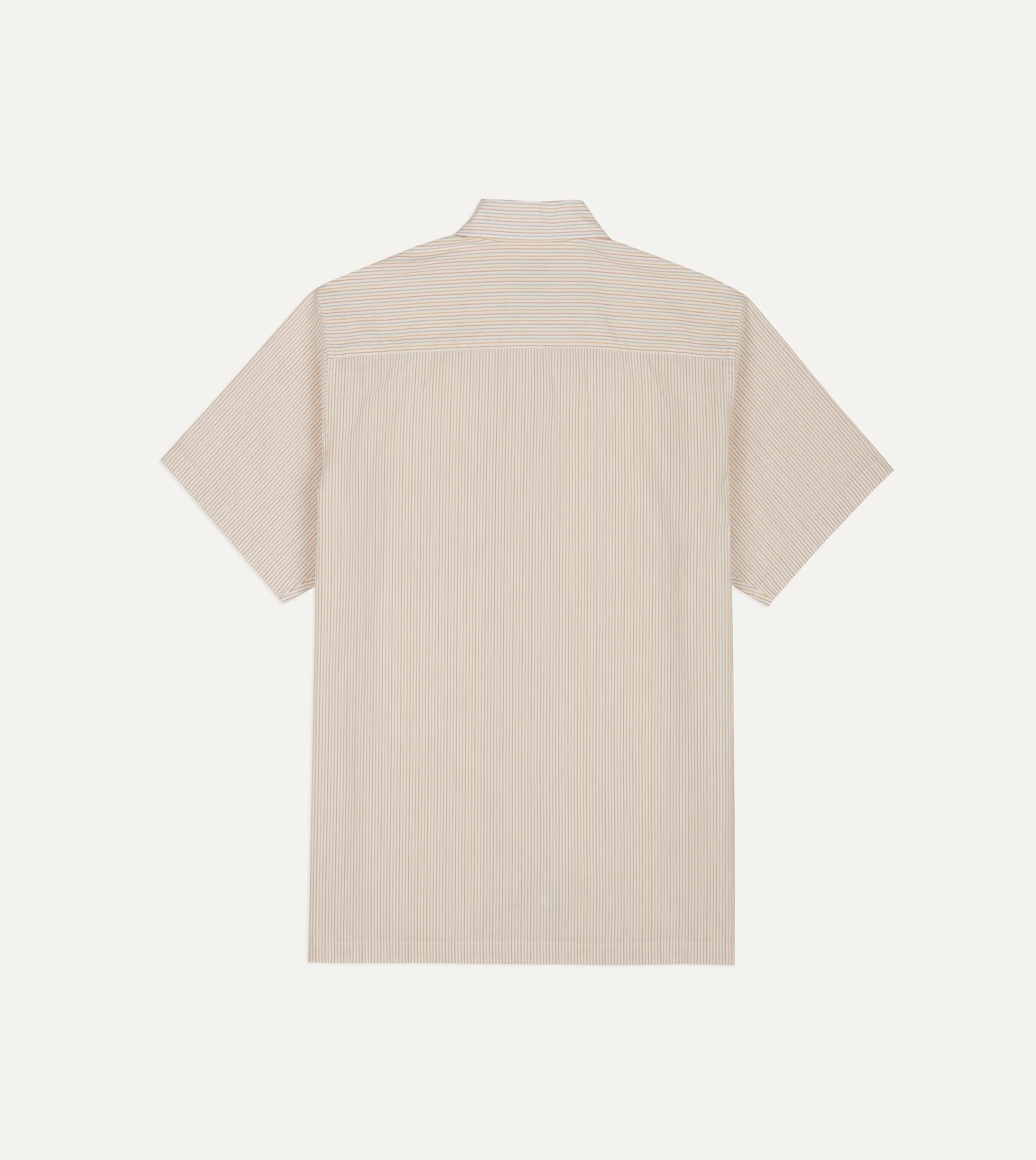Mayumi Y. for Drake’s Stripe Cotton Camp Collar Short Sleeve Shirt - Image 6