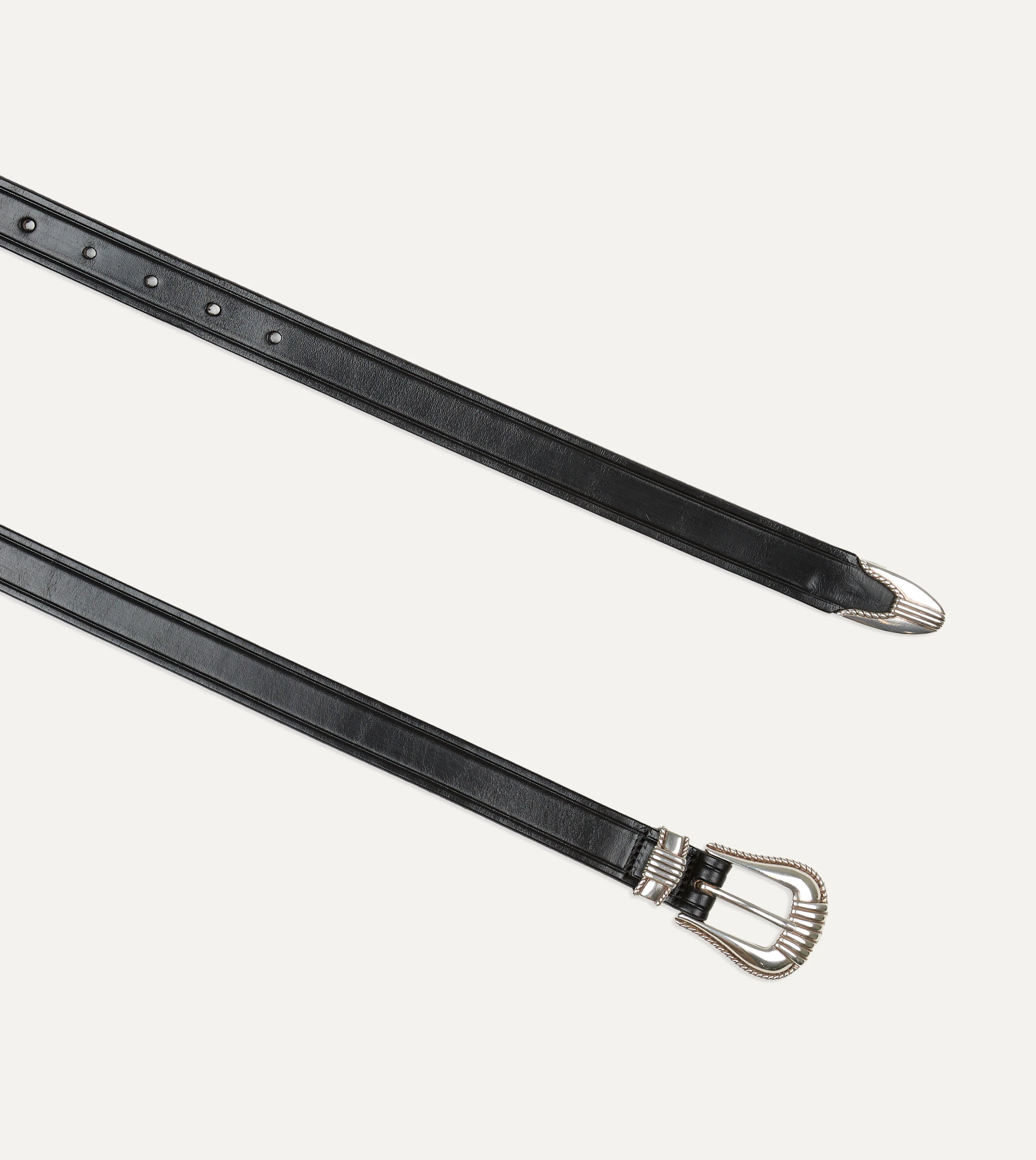 Monitaly Extended 1" Black Leather Belt - Image 2
