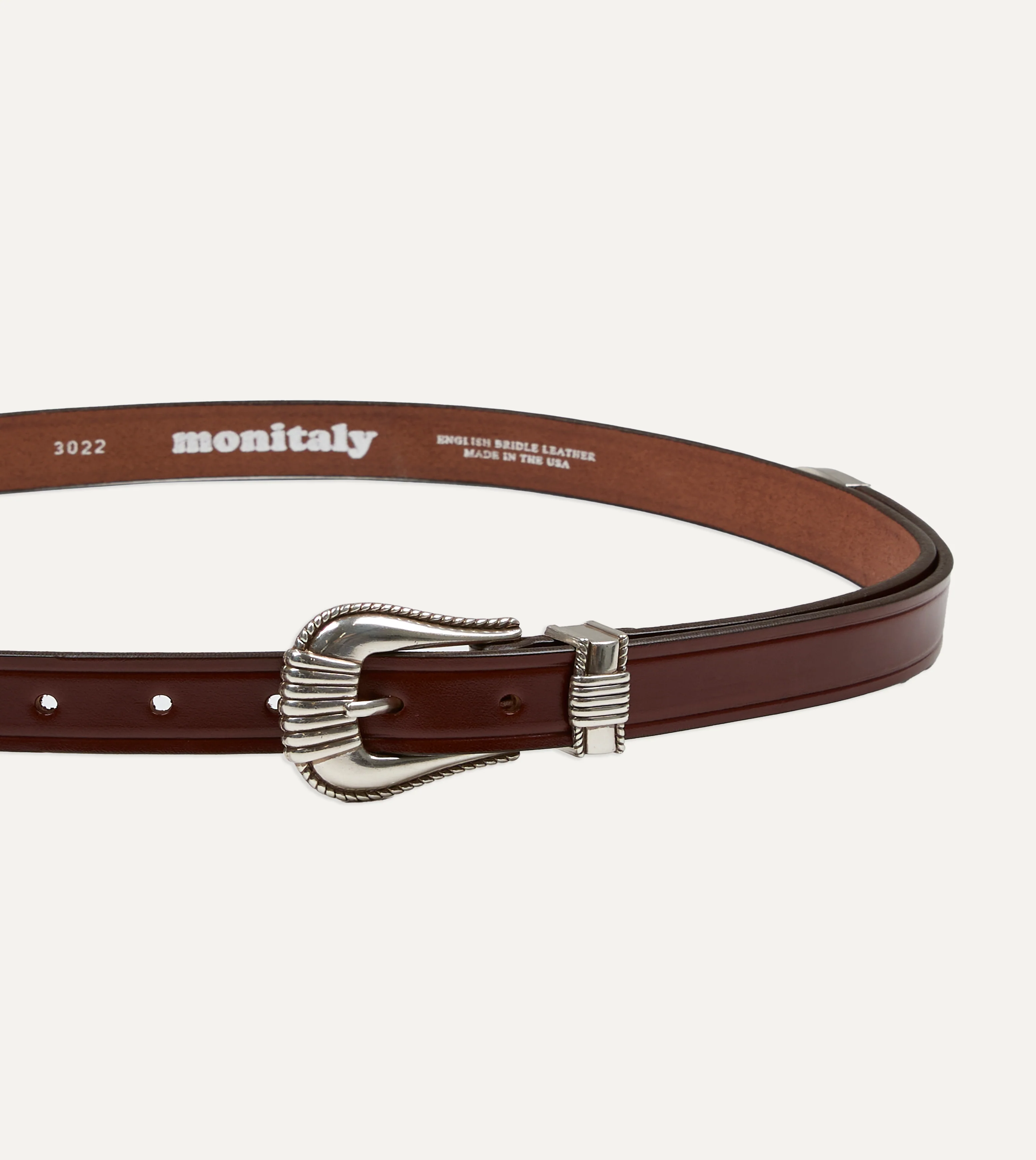 Monitaly Extended 1" Oakbark Leather Belt - Image 3