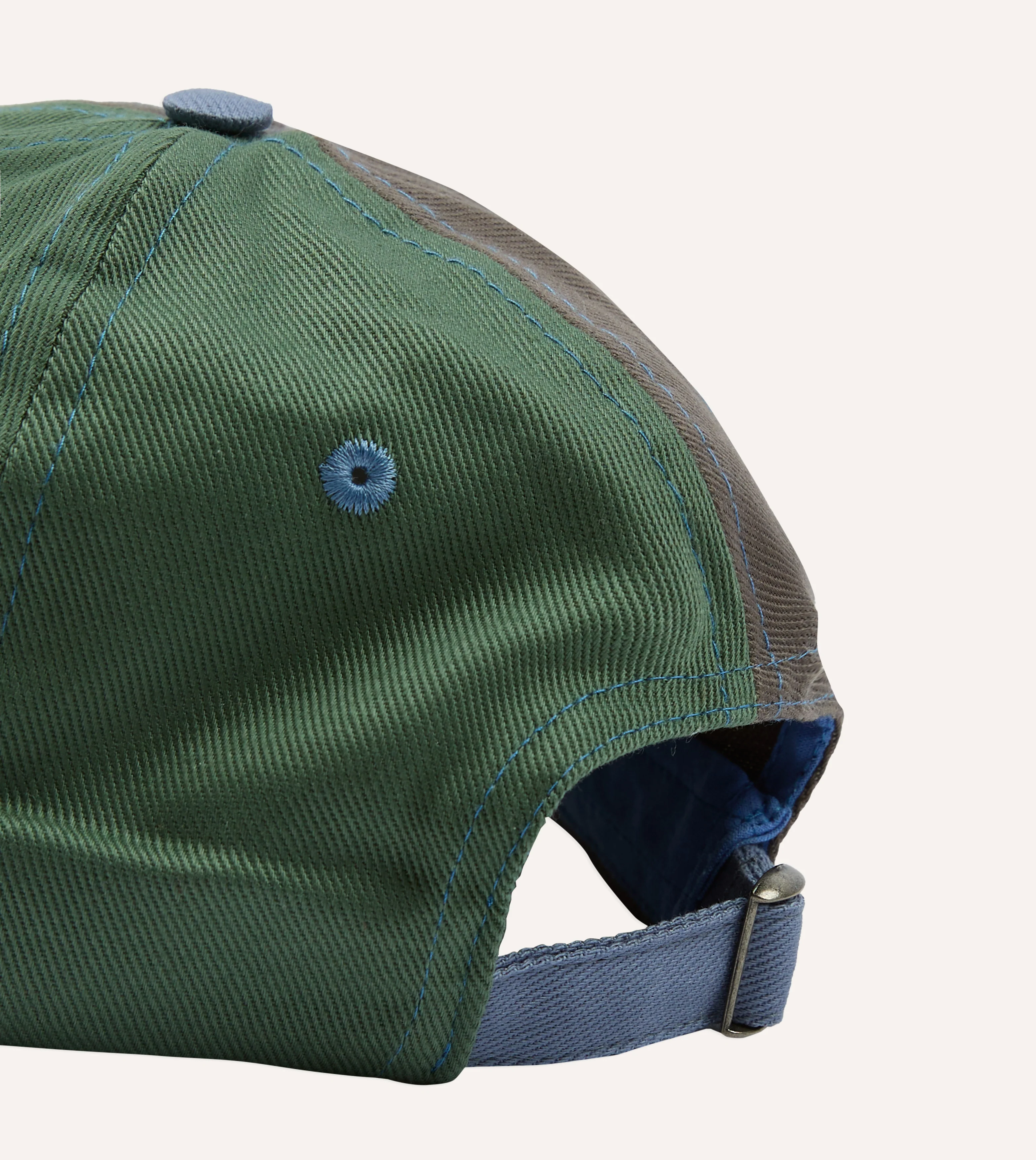 Multi Chainstitch 'D' Cotton Twill Baseball Cap - Image 3