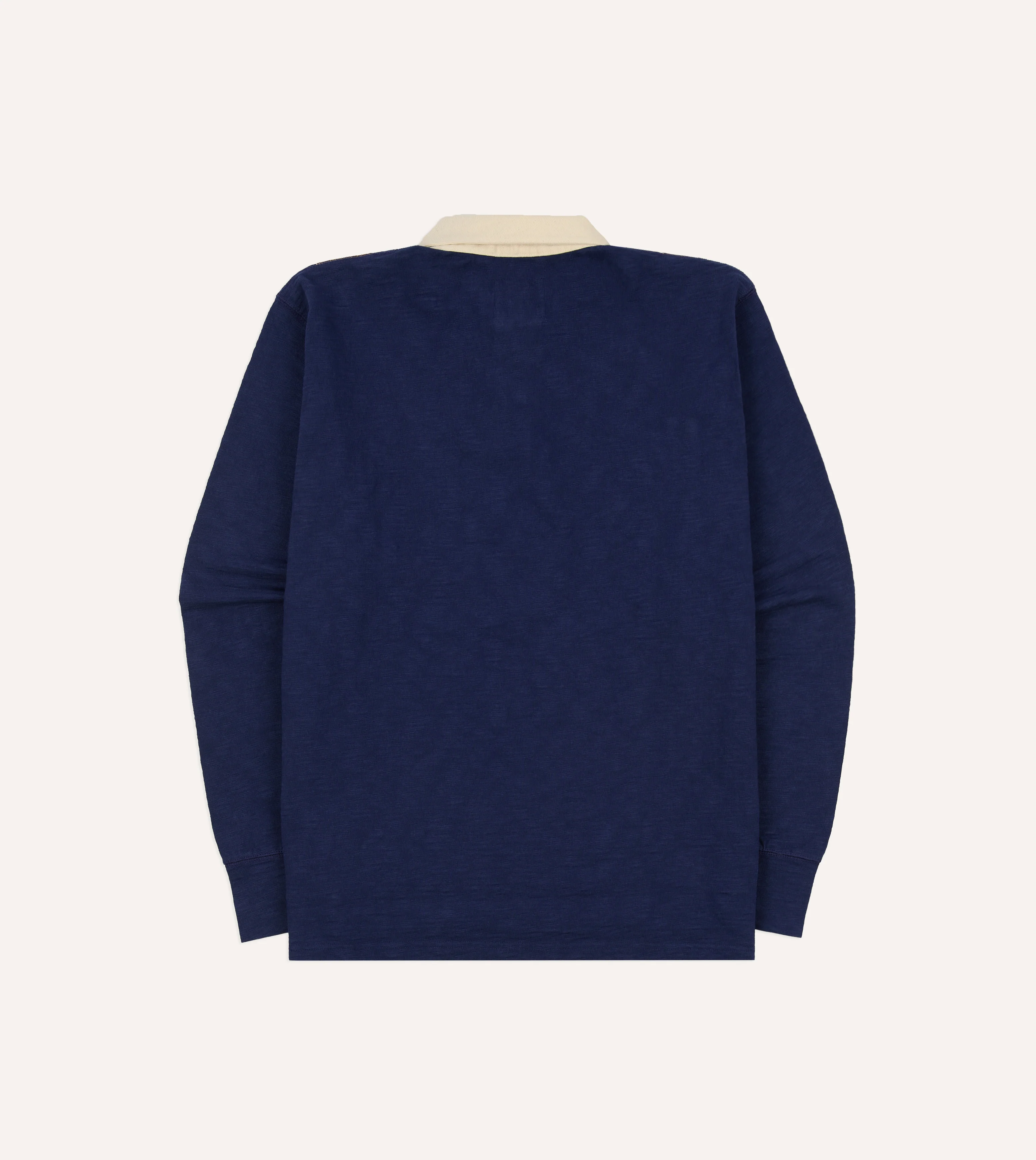 Navy and Yellow Chevron Flamé Cotton Rugby Shirt - Image 8