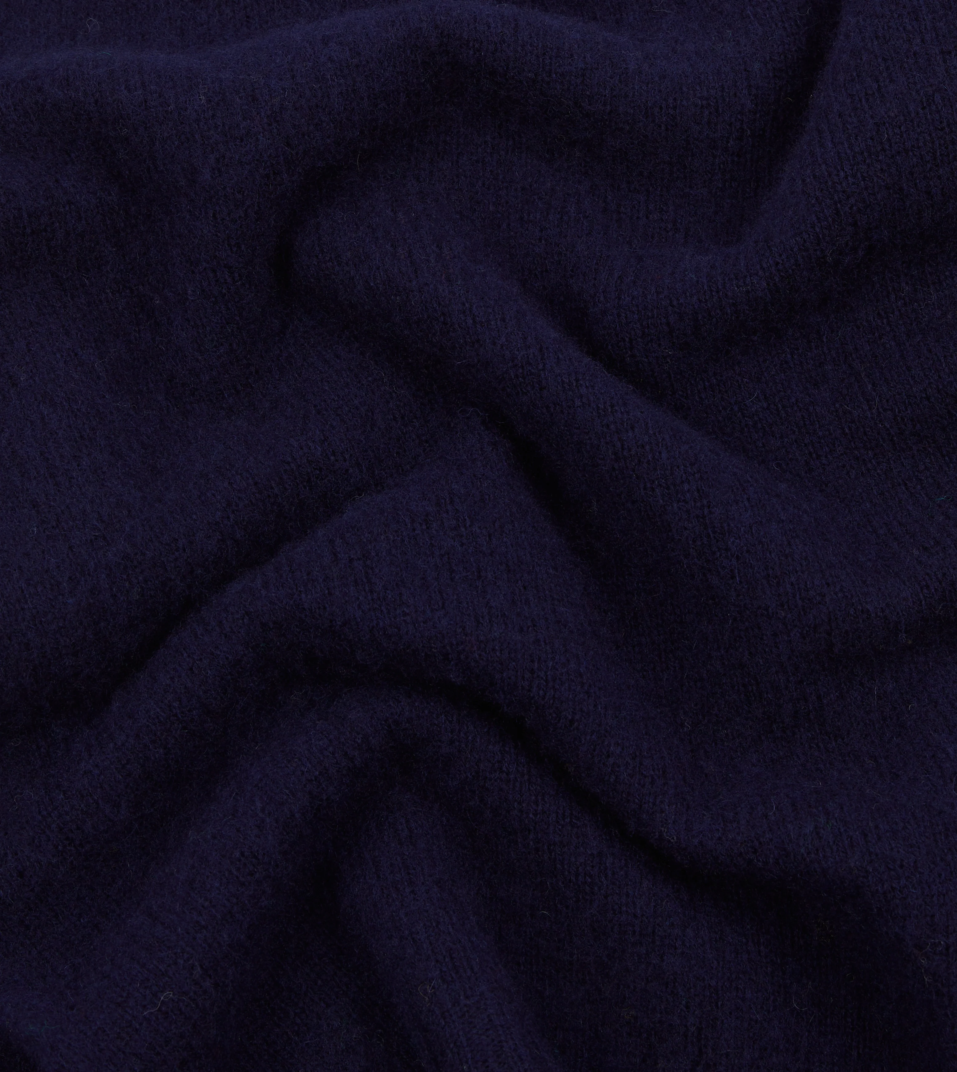 Navy Brushed Shetland Crew Neck Jumper - Image 2