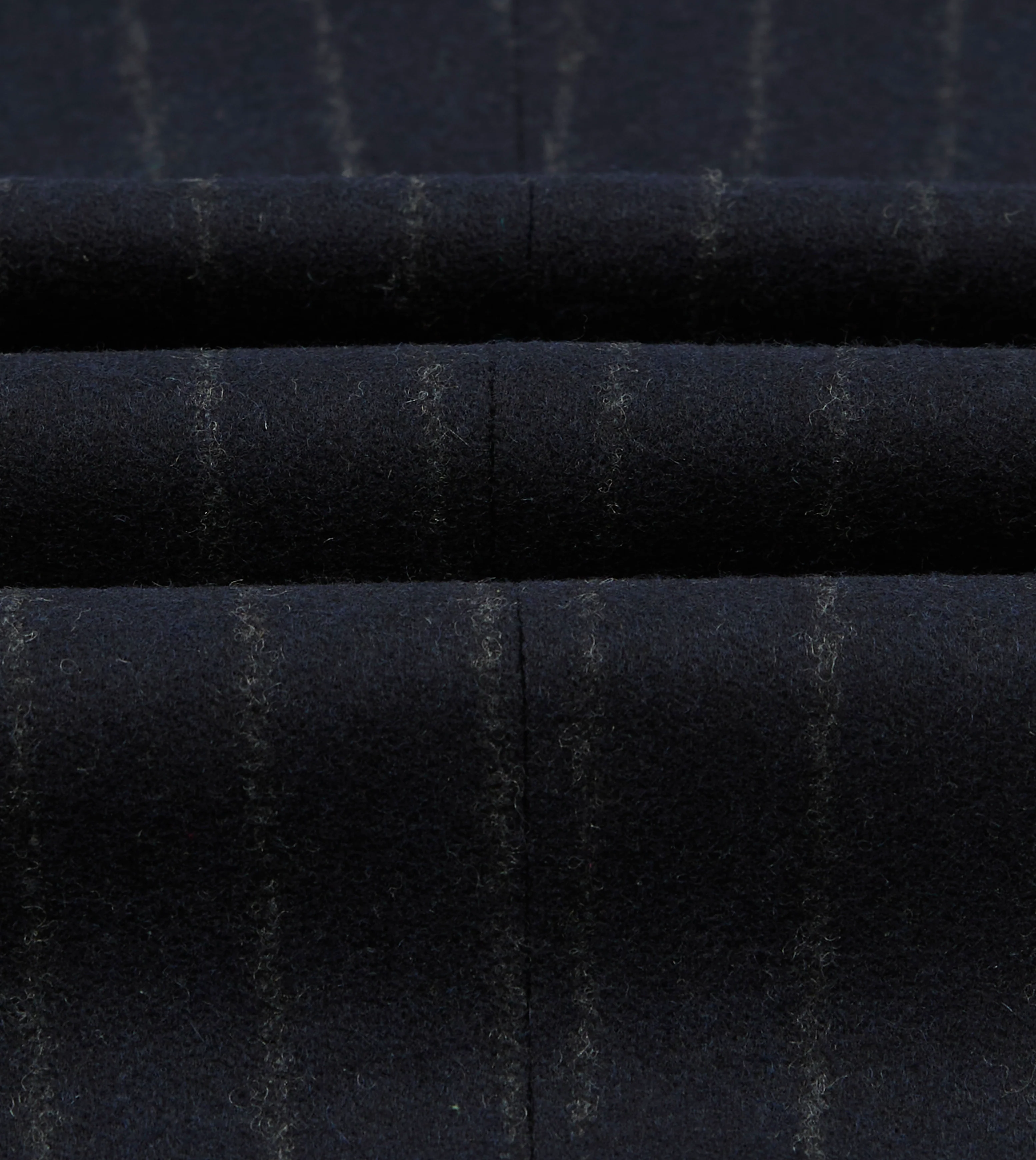 Navy Chalkstripe Wool Flannel Single-Pleat Trouser - Image 2