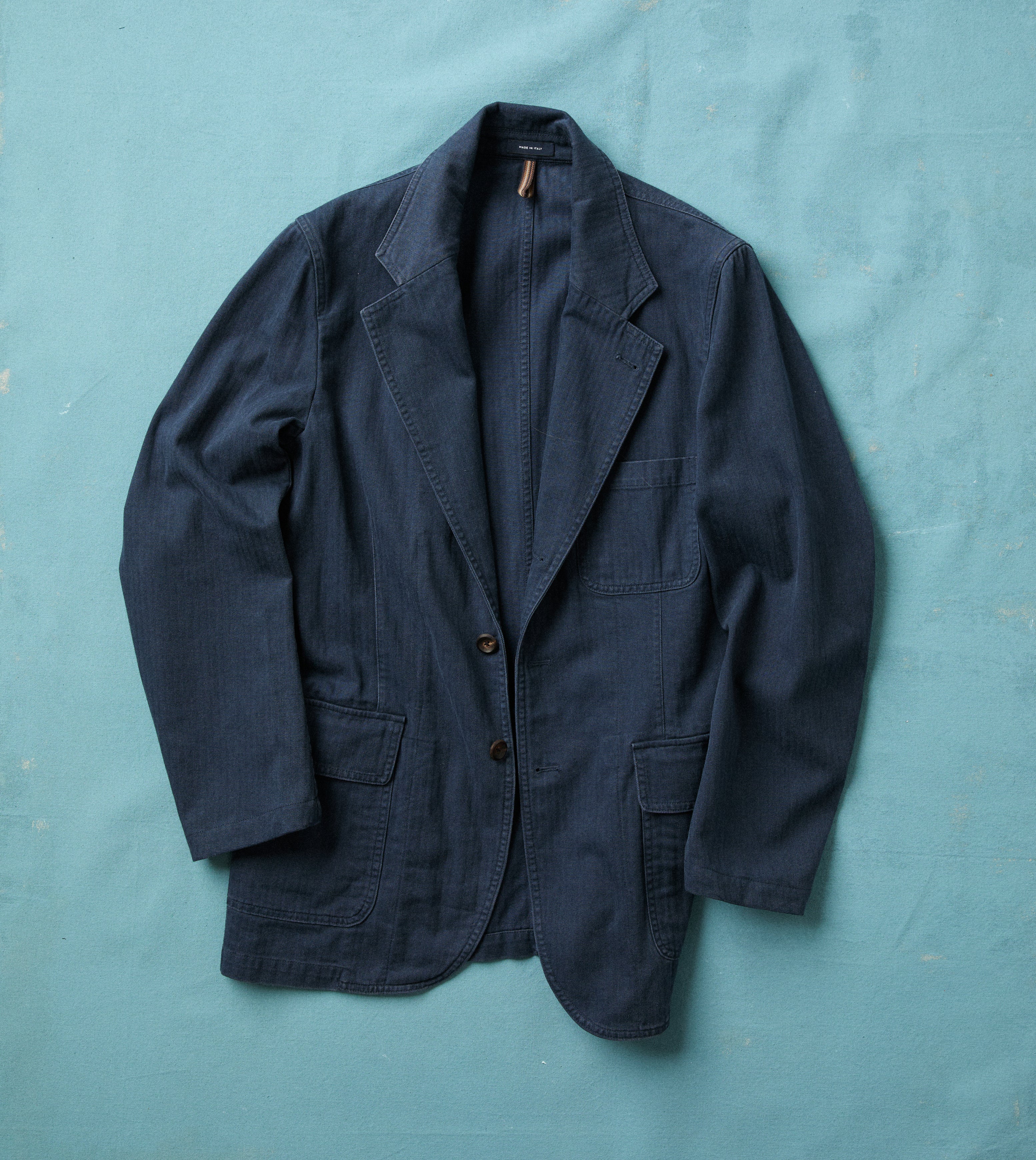 Navy Herringbone Twill Cotton Games Blazer Mk. I - Image 2