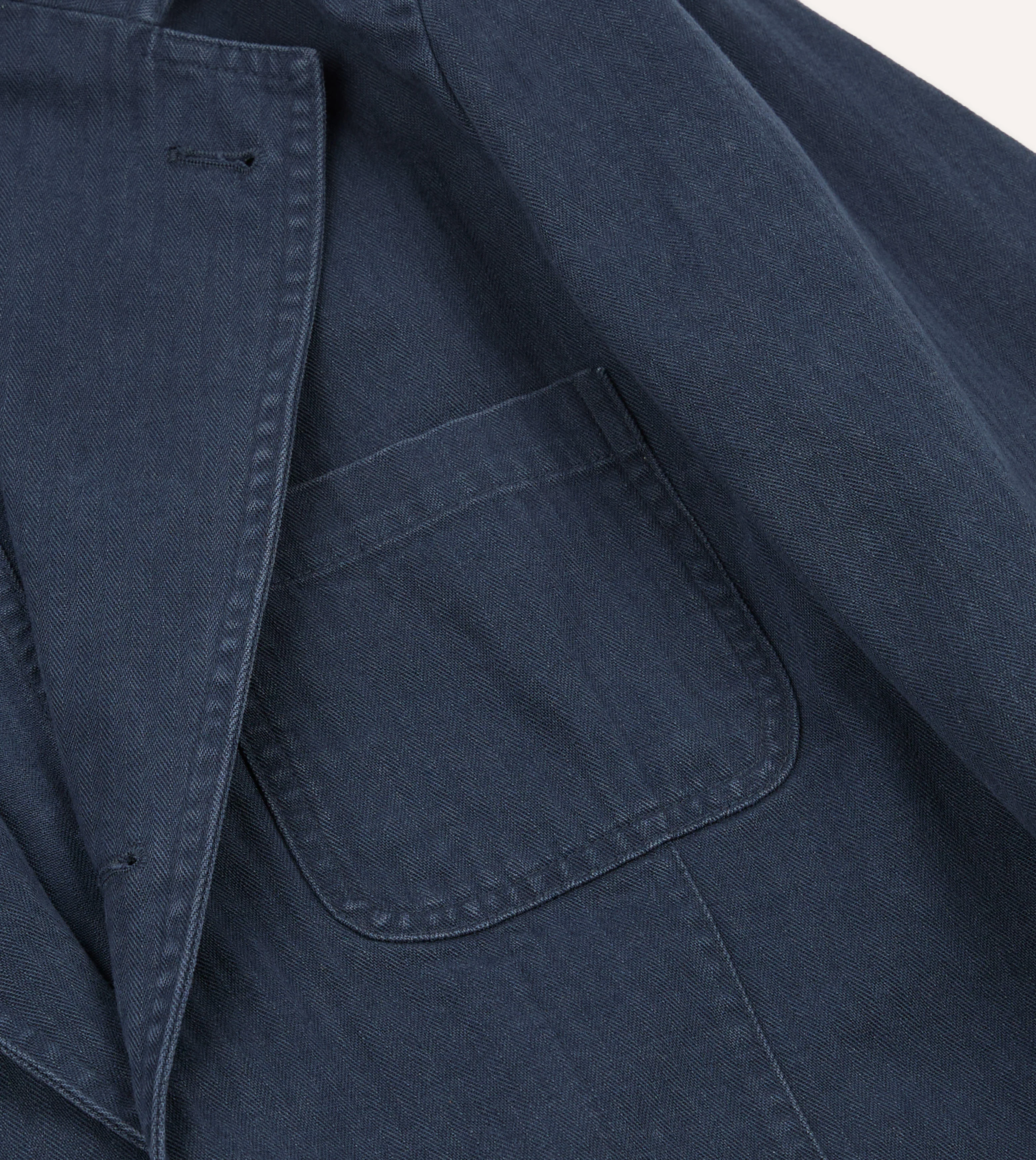 Navy Herringbone Twill Cotton Games Blazer Mk. I - Image 7