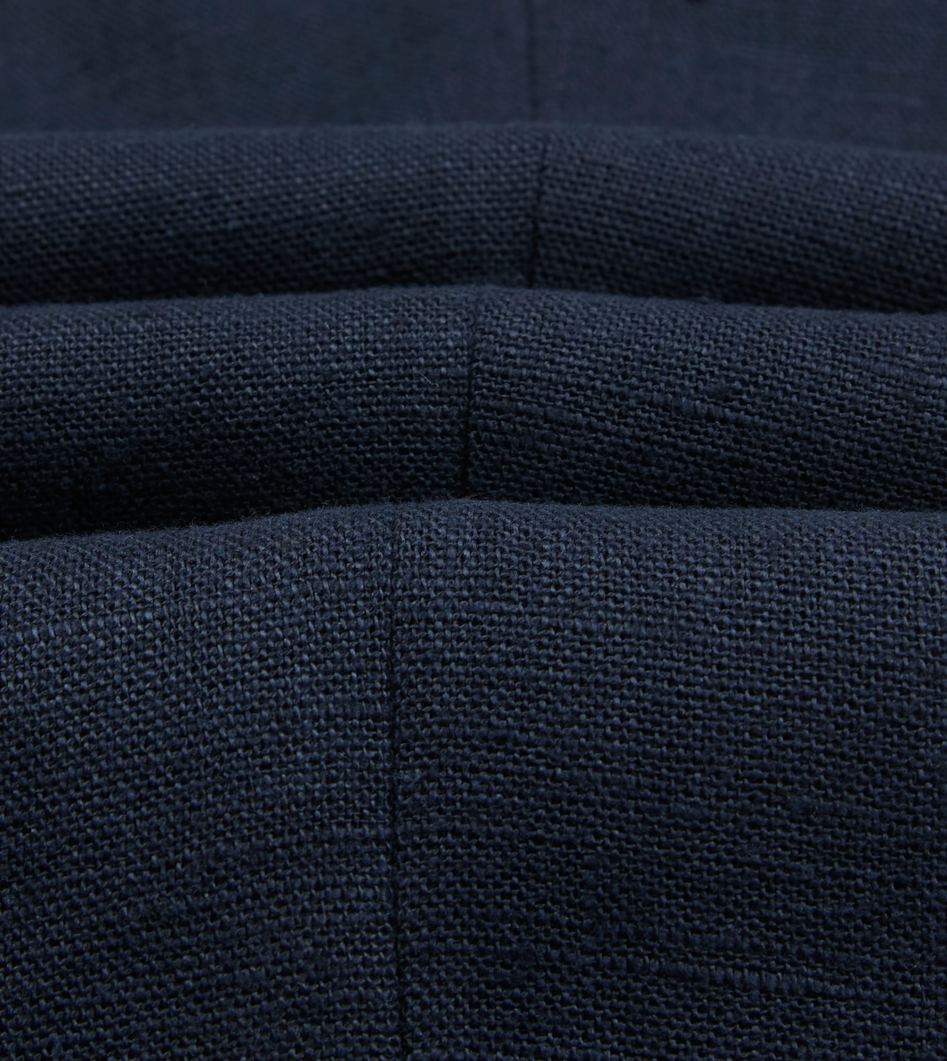 Navy Linen Single Pleat Trouser - Image 2