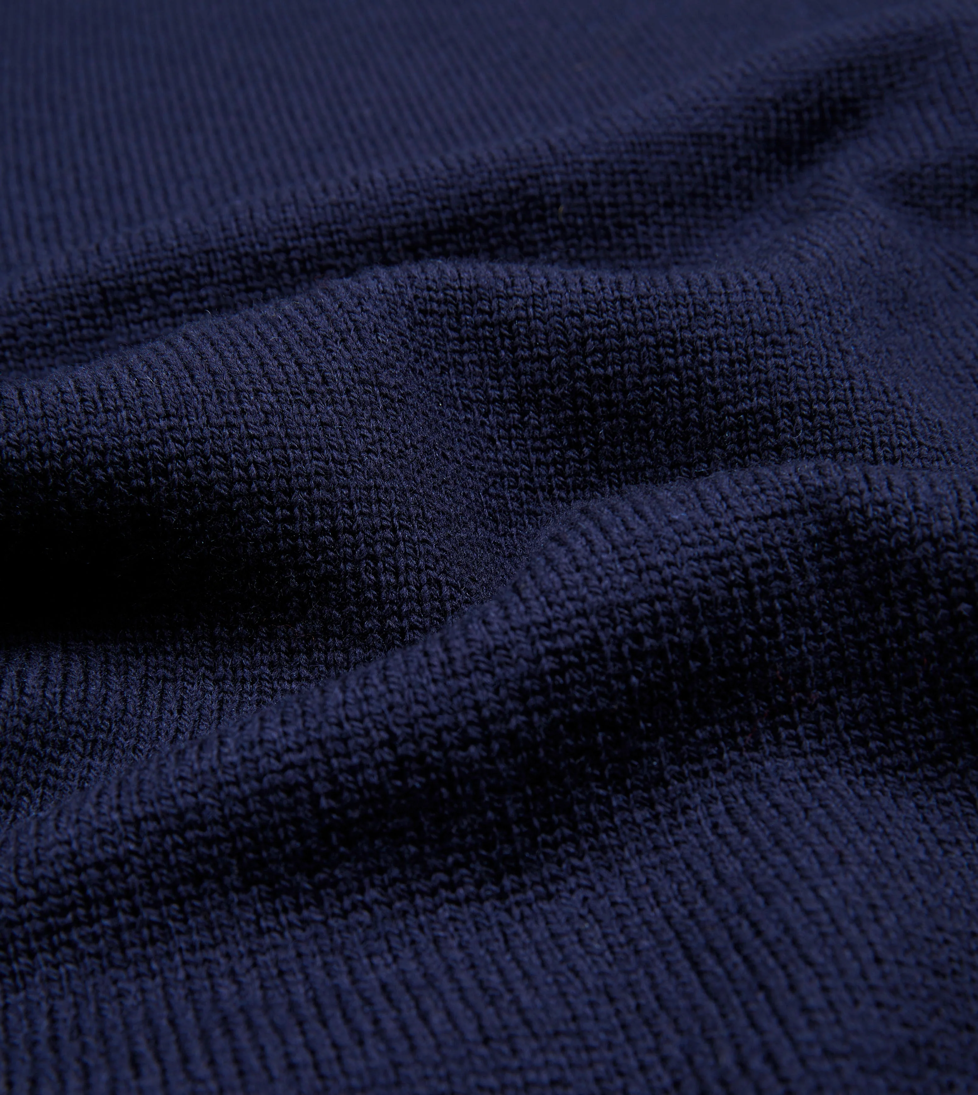 Navy Merino Crew Neck Jumper - Image 2