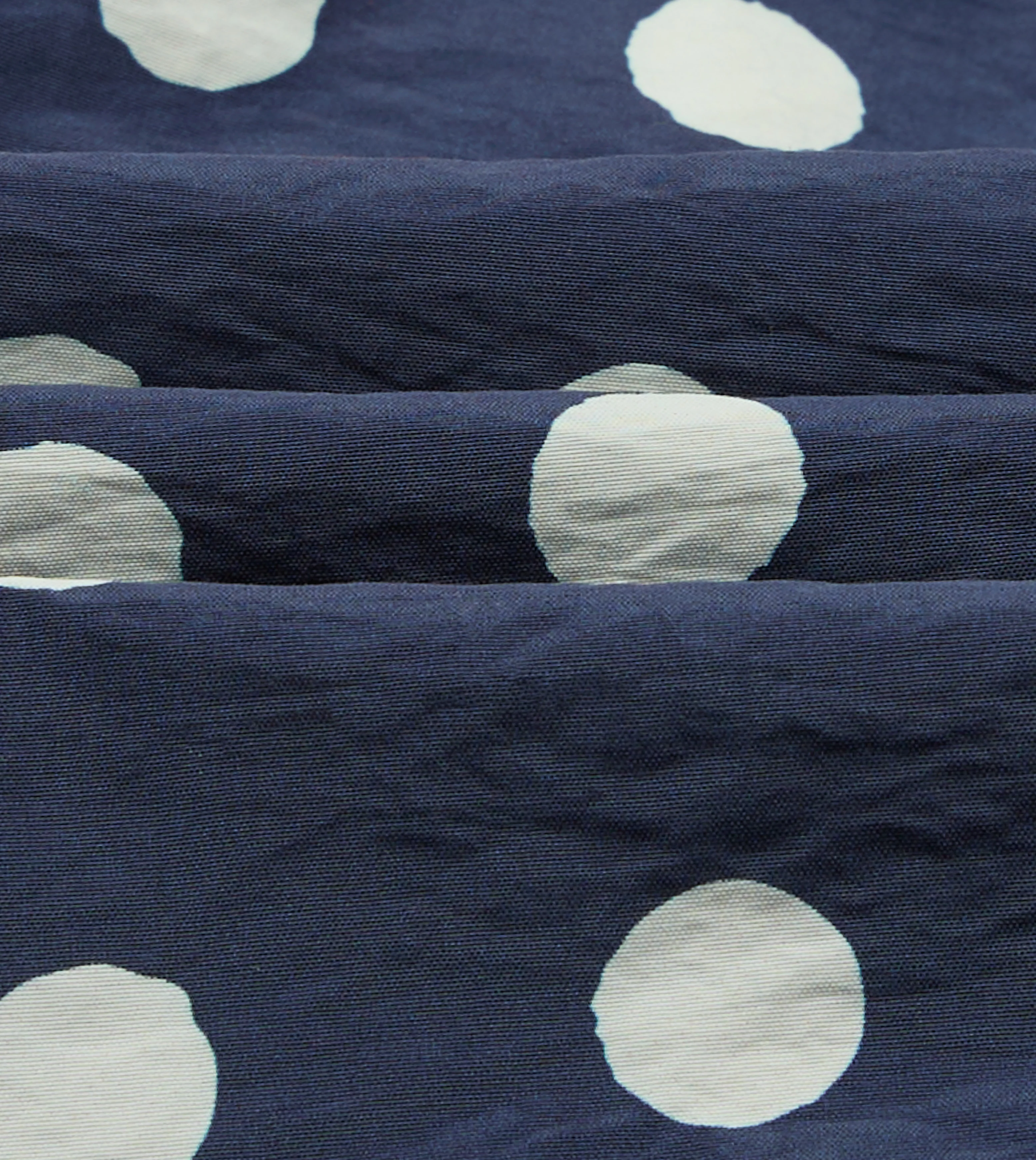 Navy Polka Dot Print Nylon Drawstring Swim Shorts - Image 2