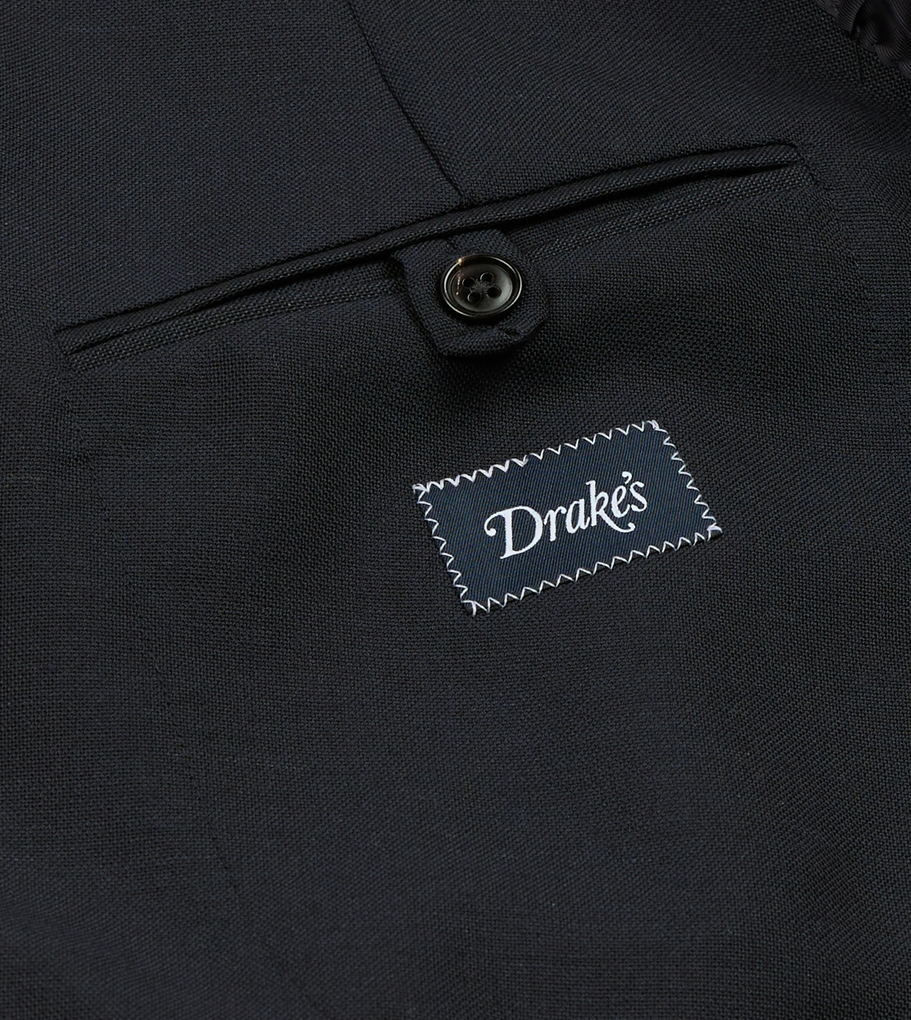Navy Wool-Mohair Double-Breasted Travel Blazer - Image 7