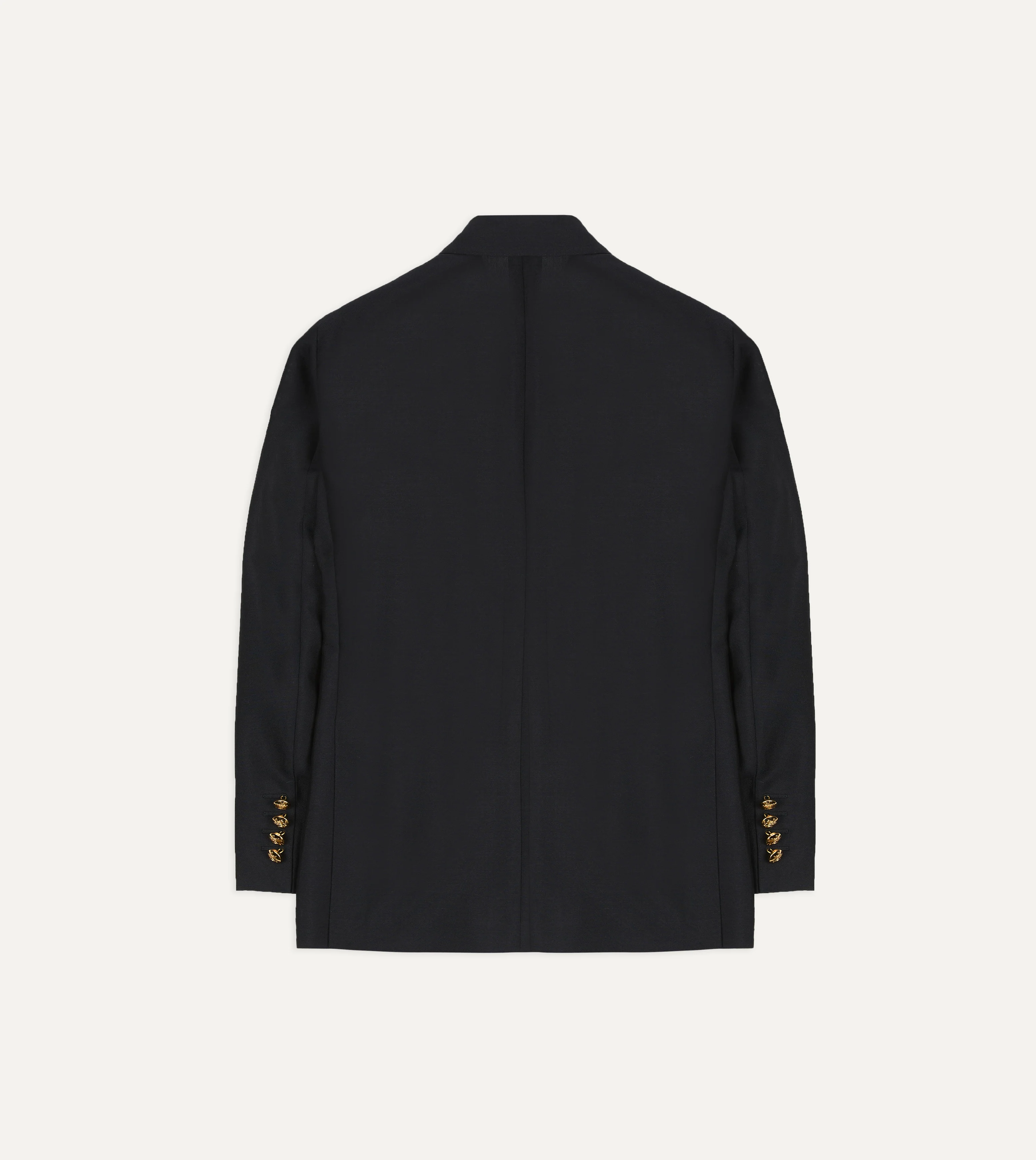 Navy Wool-Mohair Double-Breasted Travel Blazer - Image 8