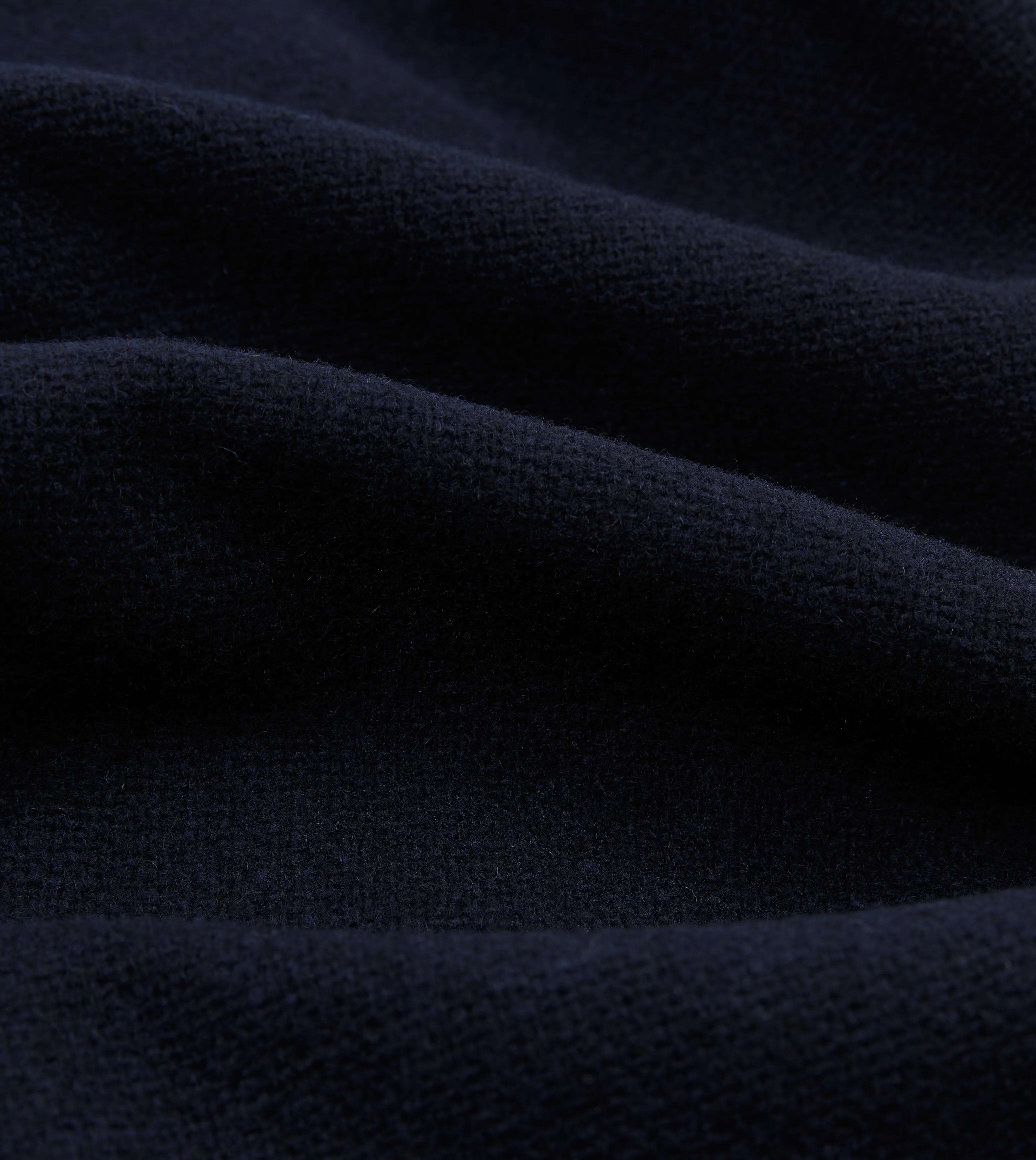 Navy Wool Raglan Coat - Image 2