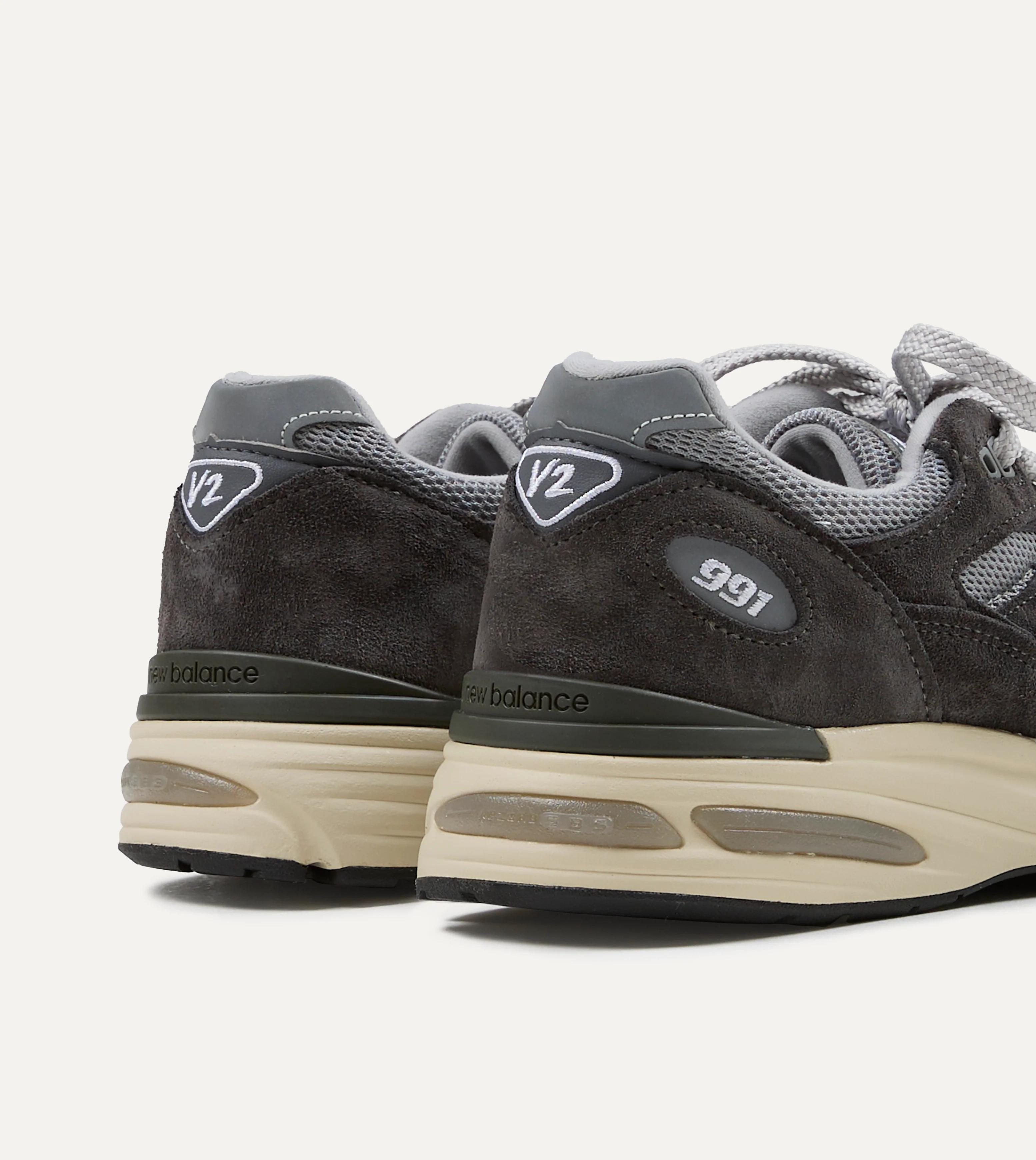 New Balance 'Elevated Essentials' Alloy Grey and Smoked Pearl Made in UK 991v2 Trainers - Image 5