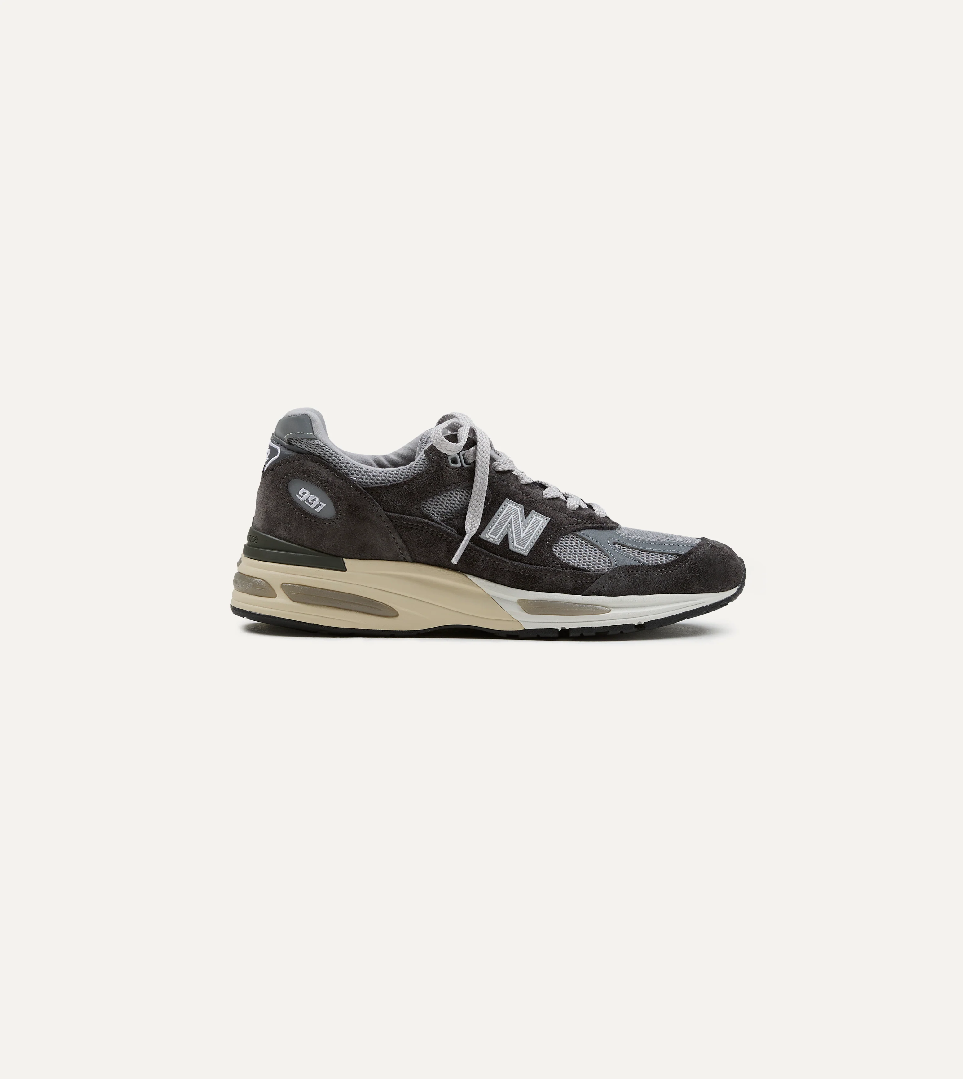 New Balance 'Elevated Essentials' Alloy Grey and Smoked Pearl Made in UK 991v2 Trainers - Image 6