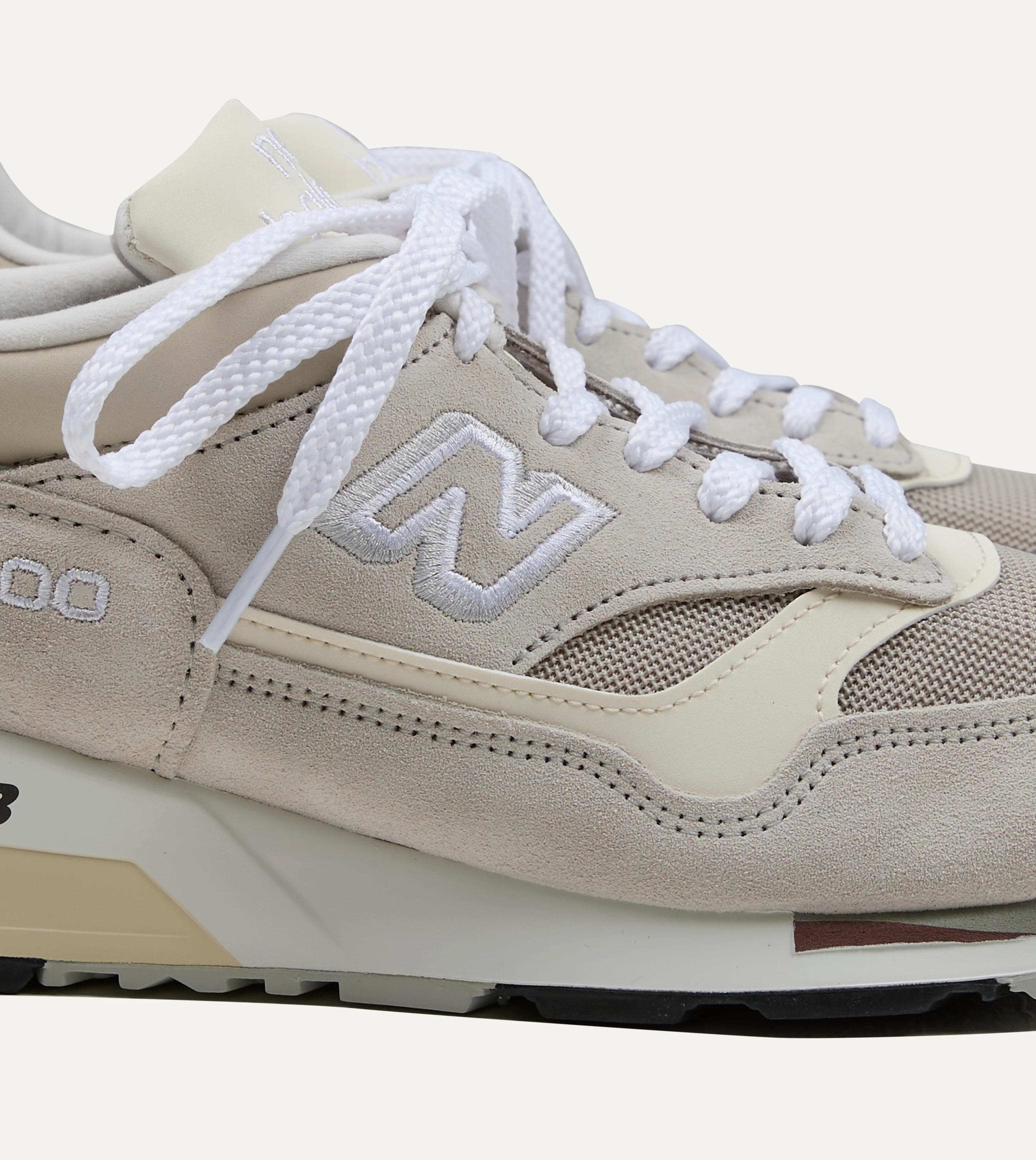 New Balance 'Elevated Essentials' Oyster and Antique White Made in UK 1500 Trainers - Image 3