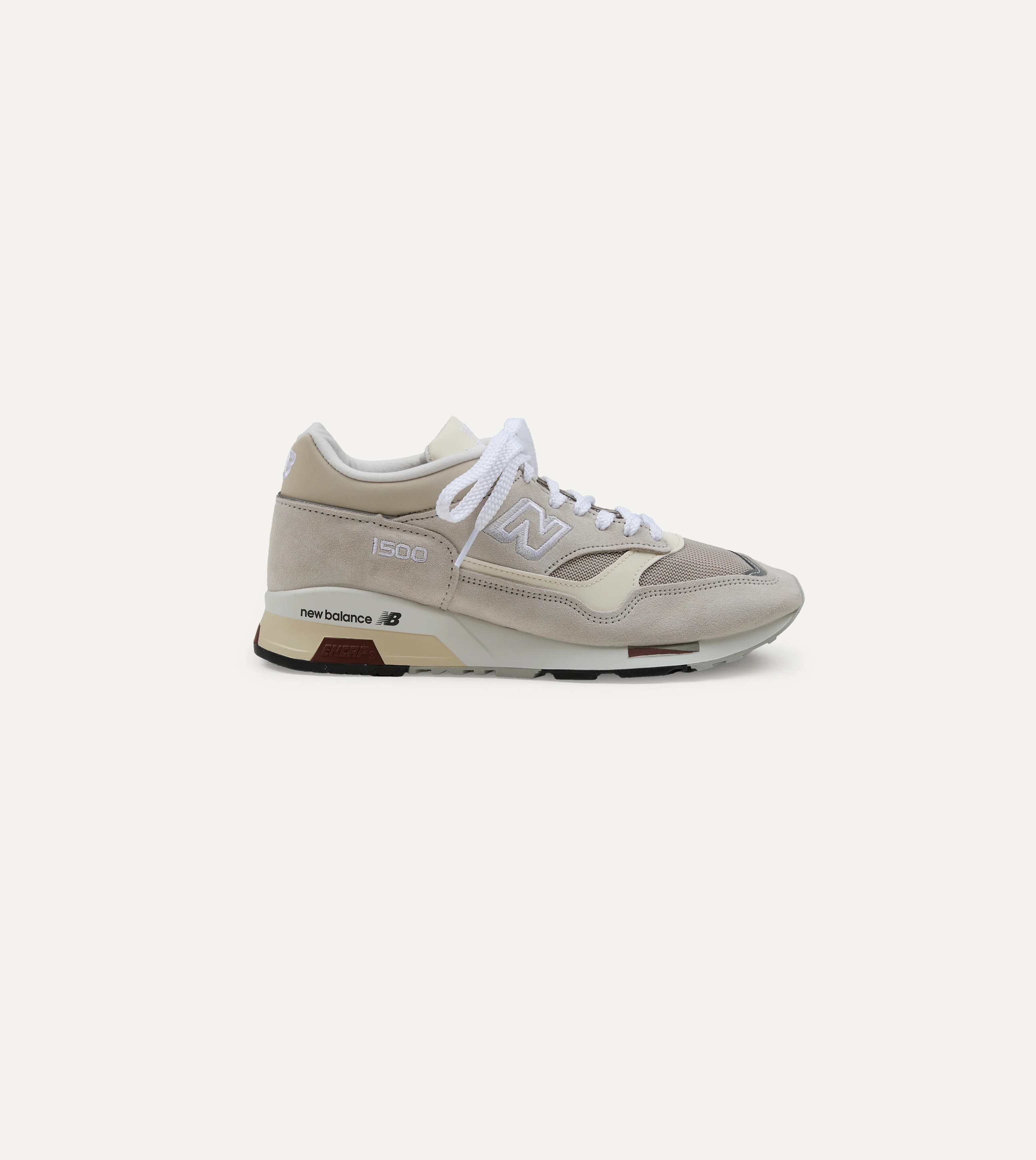 New Balance 'Elevated Essentials' Oyster and Antique White Made in UK 1500 Trainers - Image 6