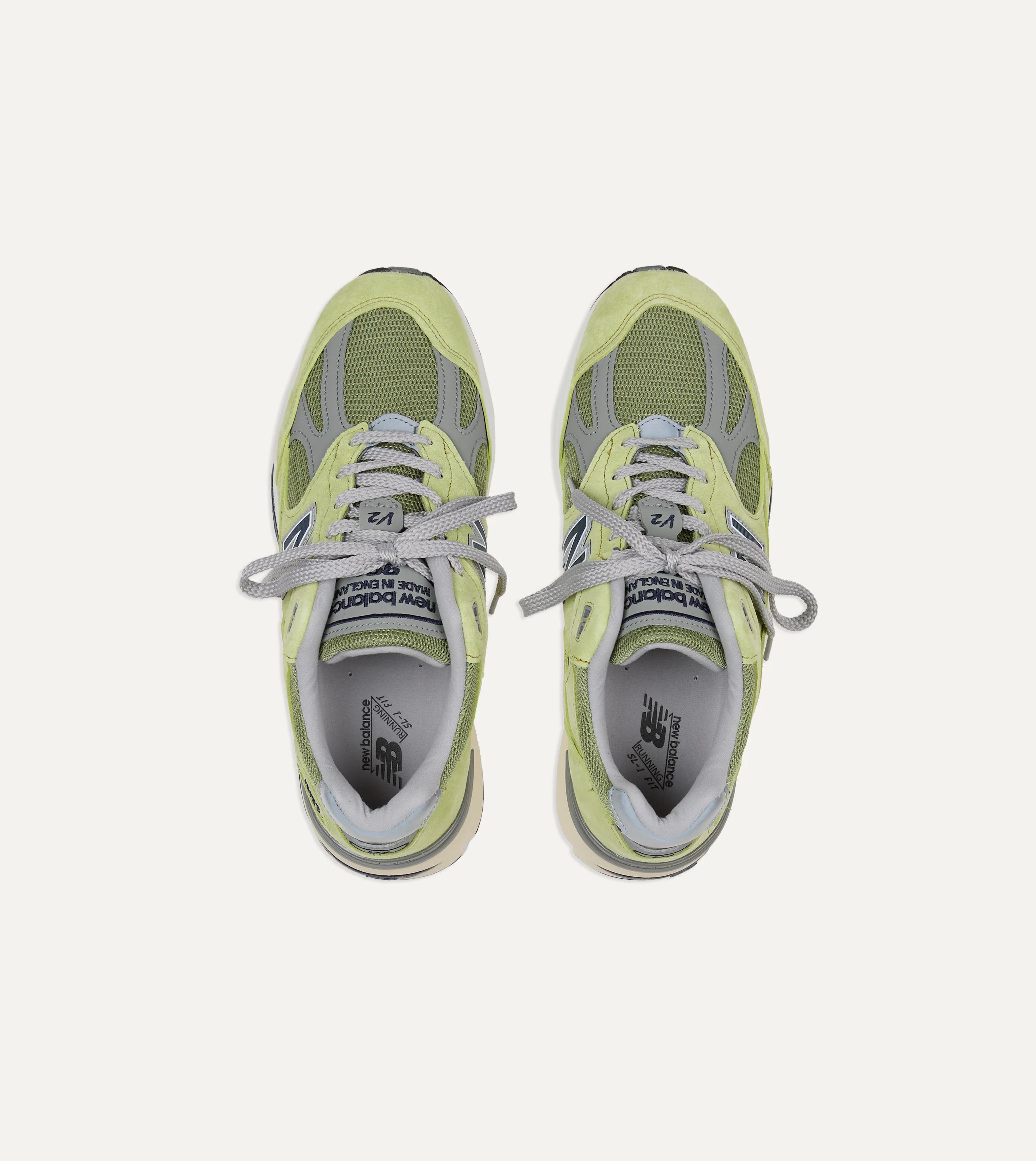 New Balance 'Summer Brights’ Green Banana Made in UK 991v2 Trainers - Image 4