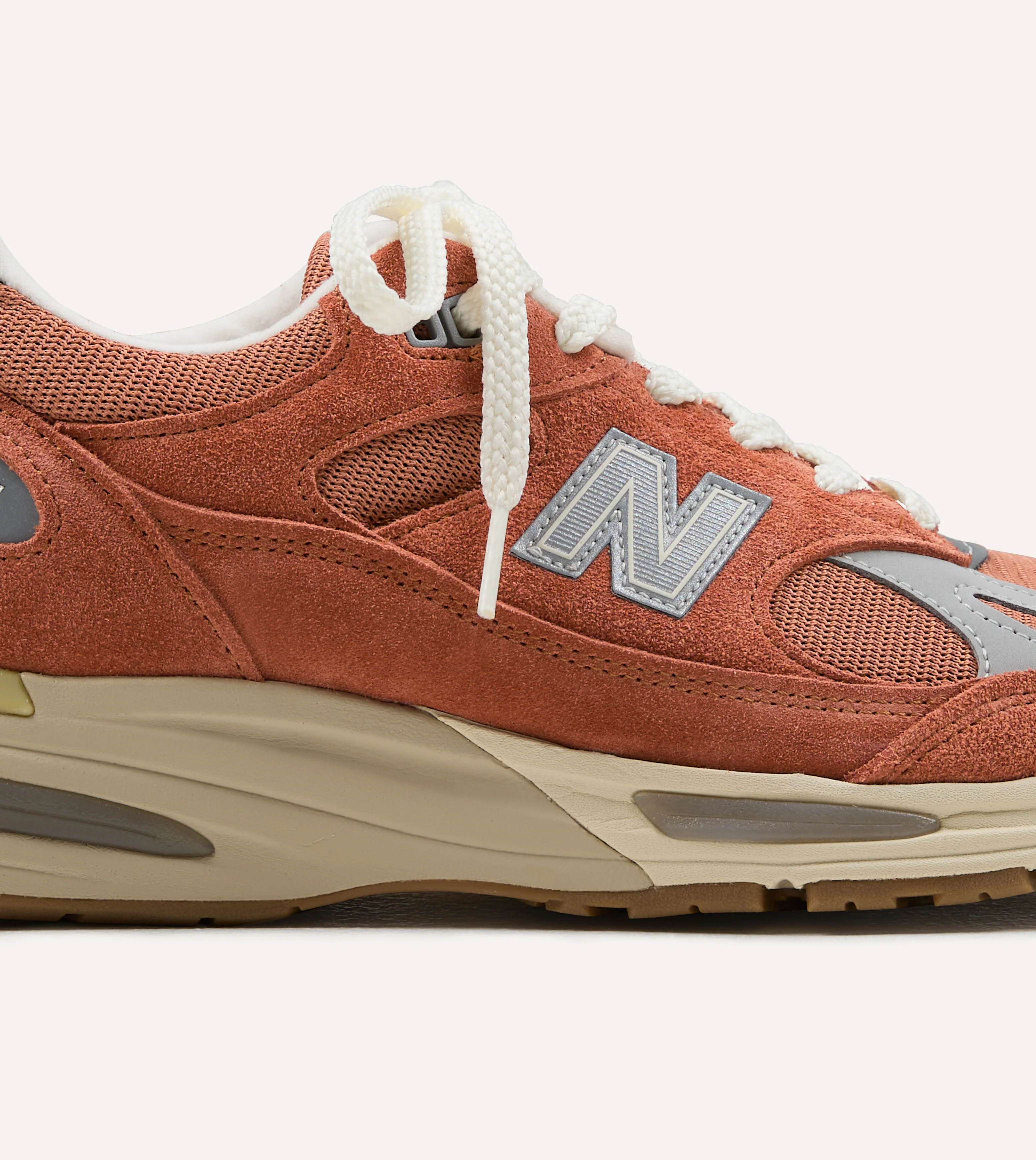 New Balance 'Vintage Sports’ Clay and Sienna Orange Made in UK 991v2 Trainers - Image 3