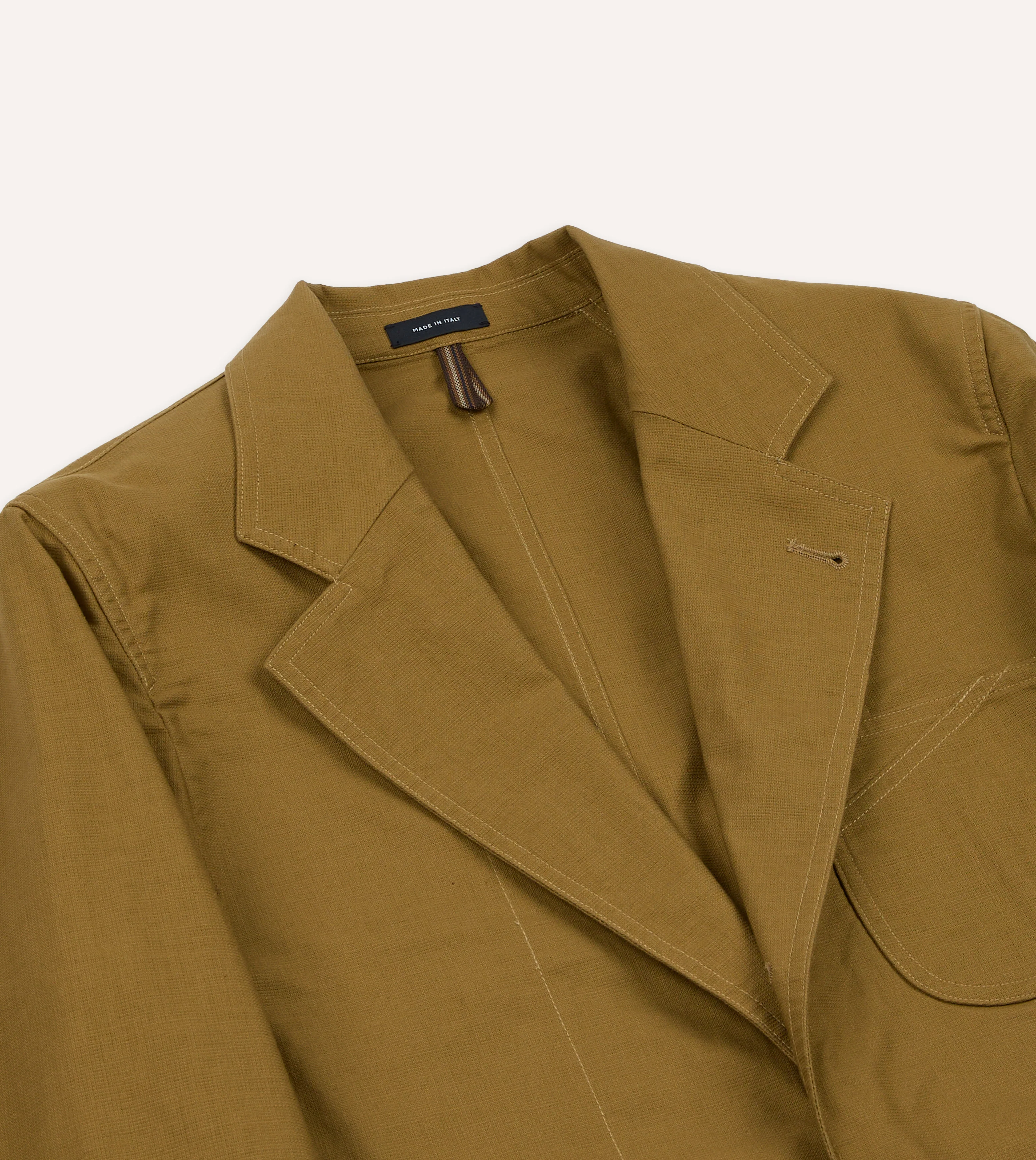 Olive Cotton Drawstring Games Blazer - Image 3