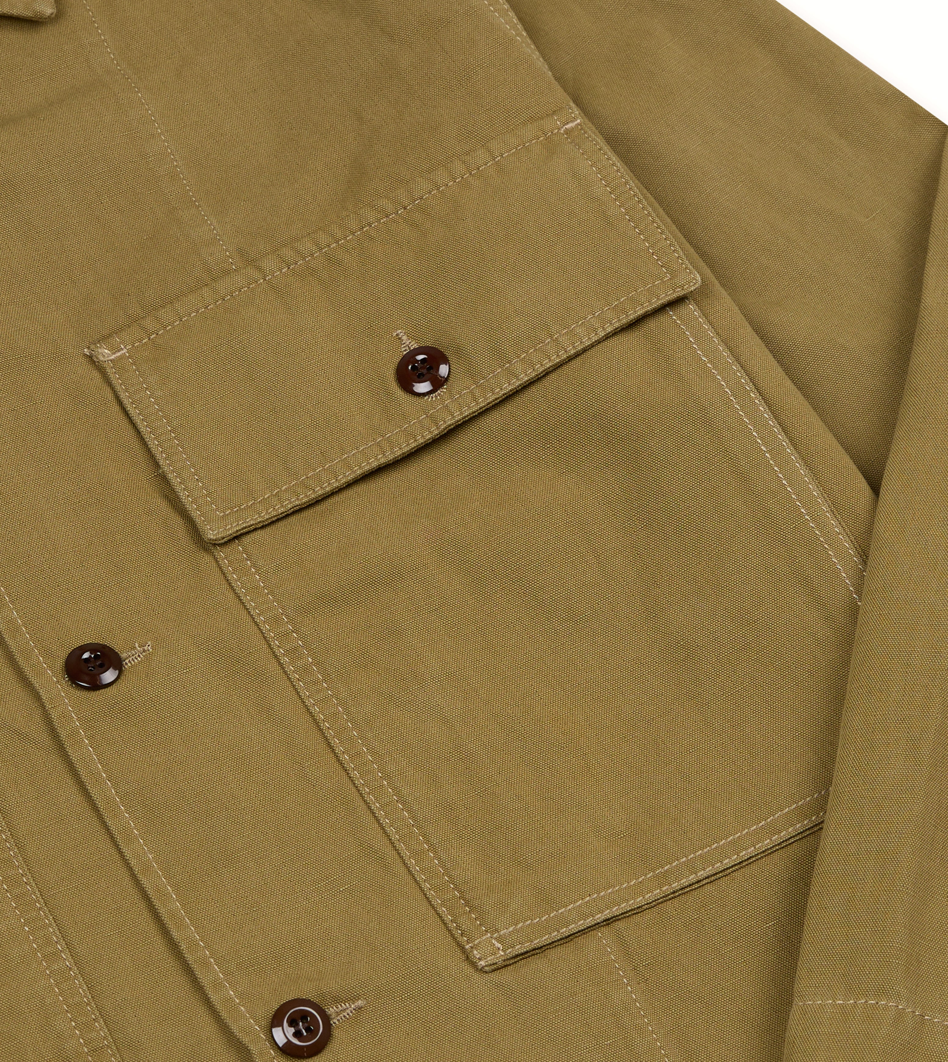 Olive Cotton-Linen Field Shirt - Image 5