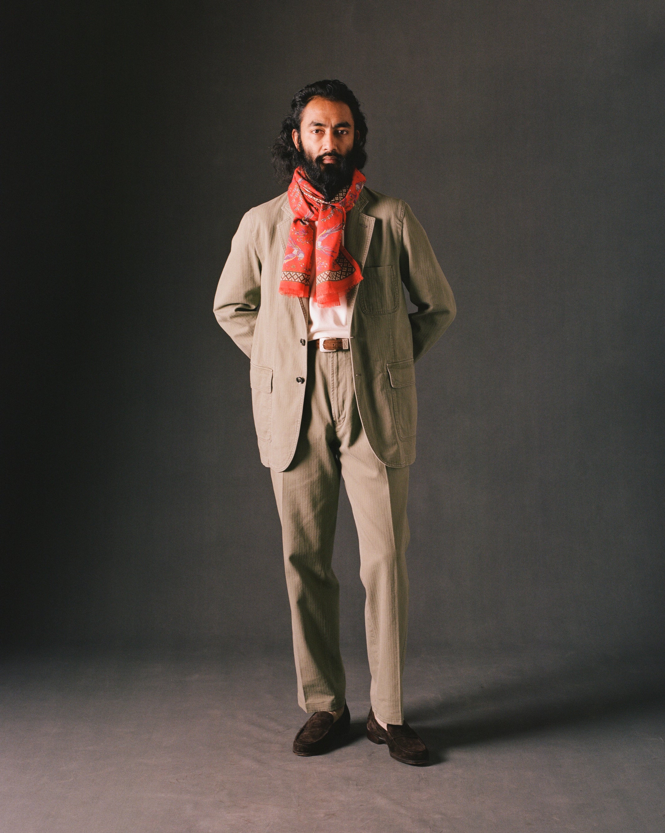 Olive Herringbone Twill Cotton Games Blazer Mk. I - Image 2