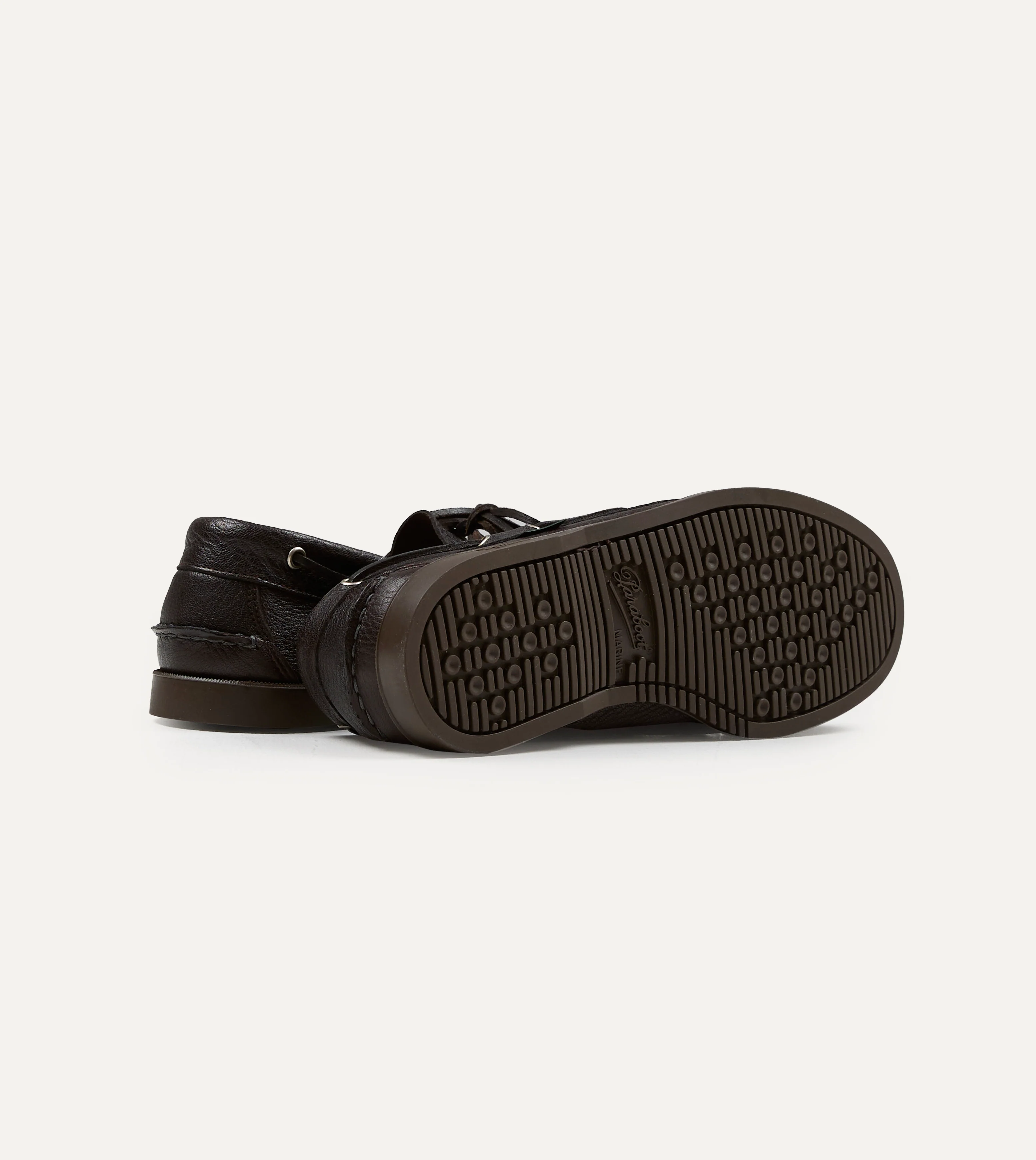 Paraboot Barth Brown Cerf Leather Boat Shoe - Image 3