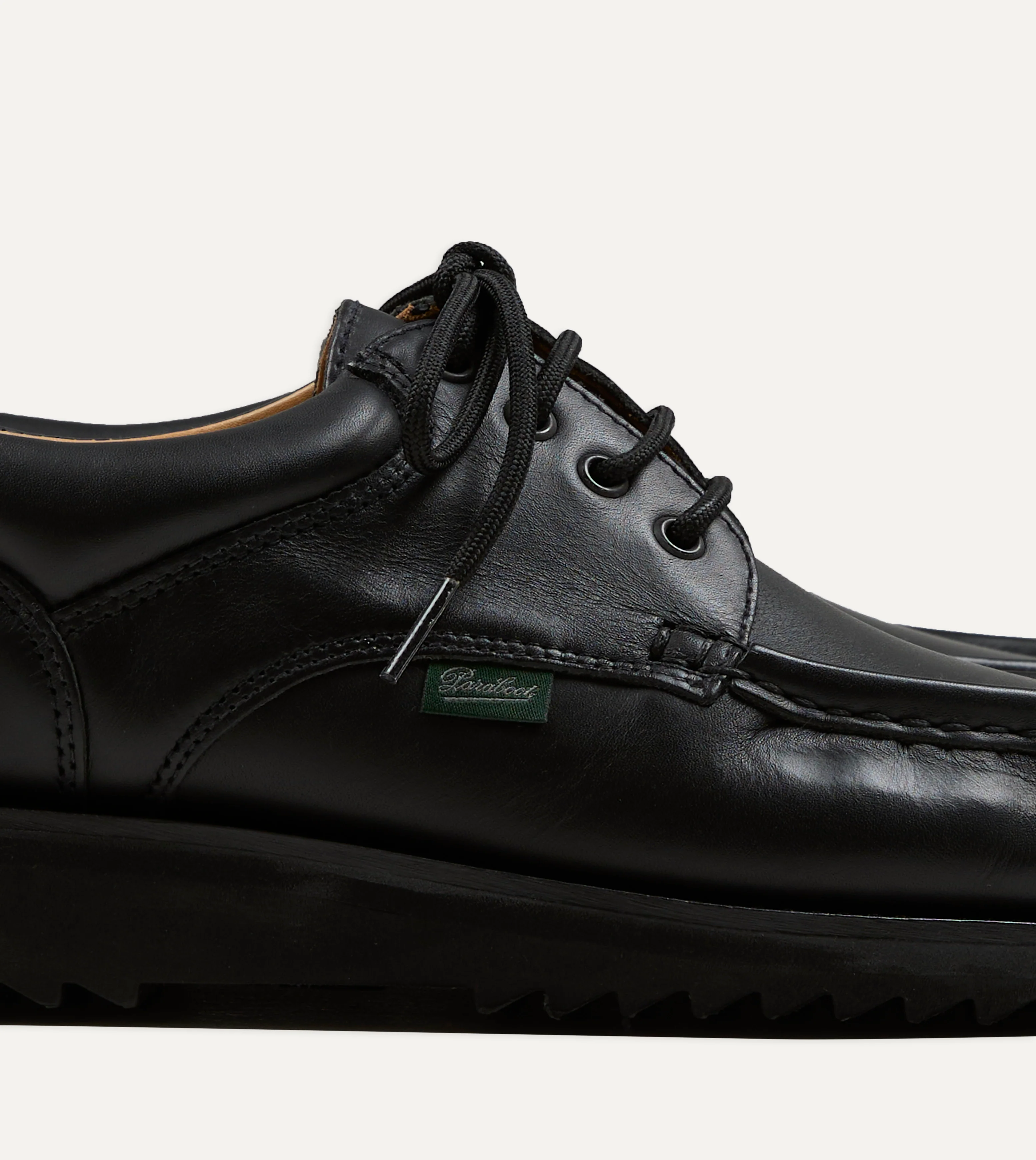 Paraboot Thiers Noir Black Leather Derby Shoe - Image 3