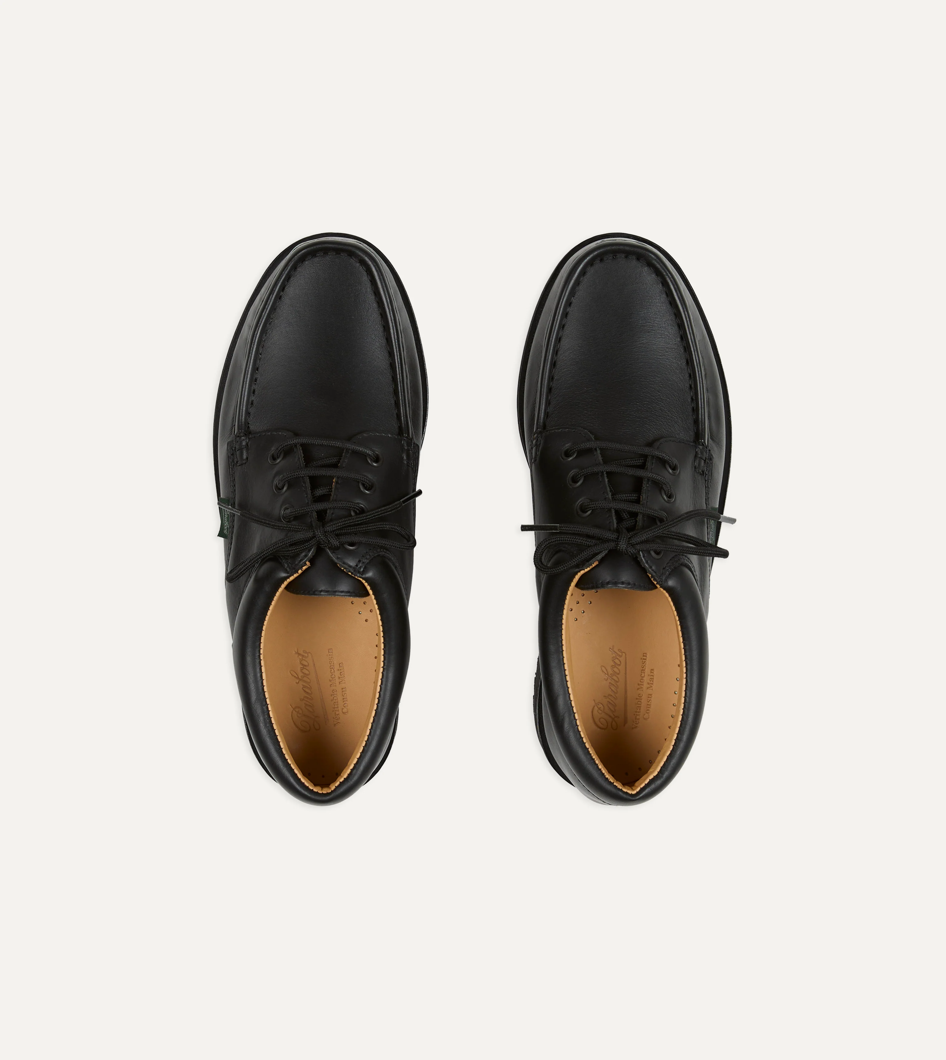 Paraboot Thiers Noir Black Leather Derby Shoe - Image 4