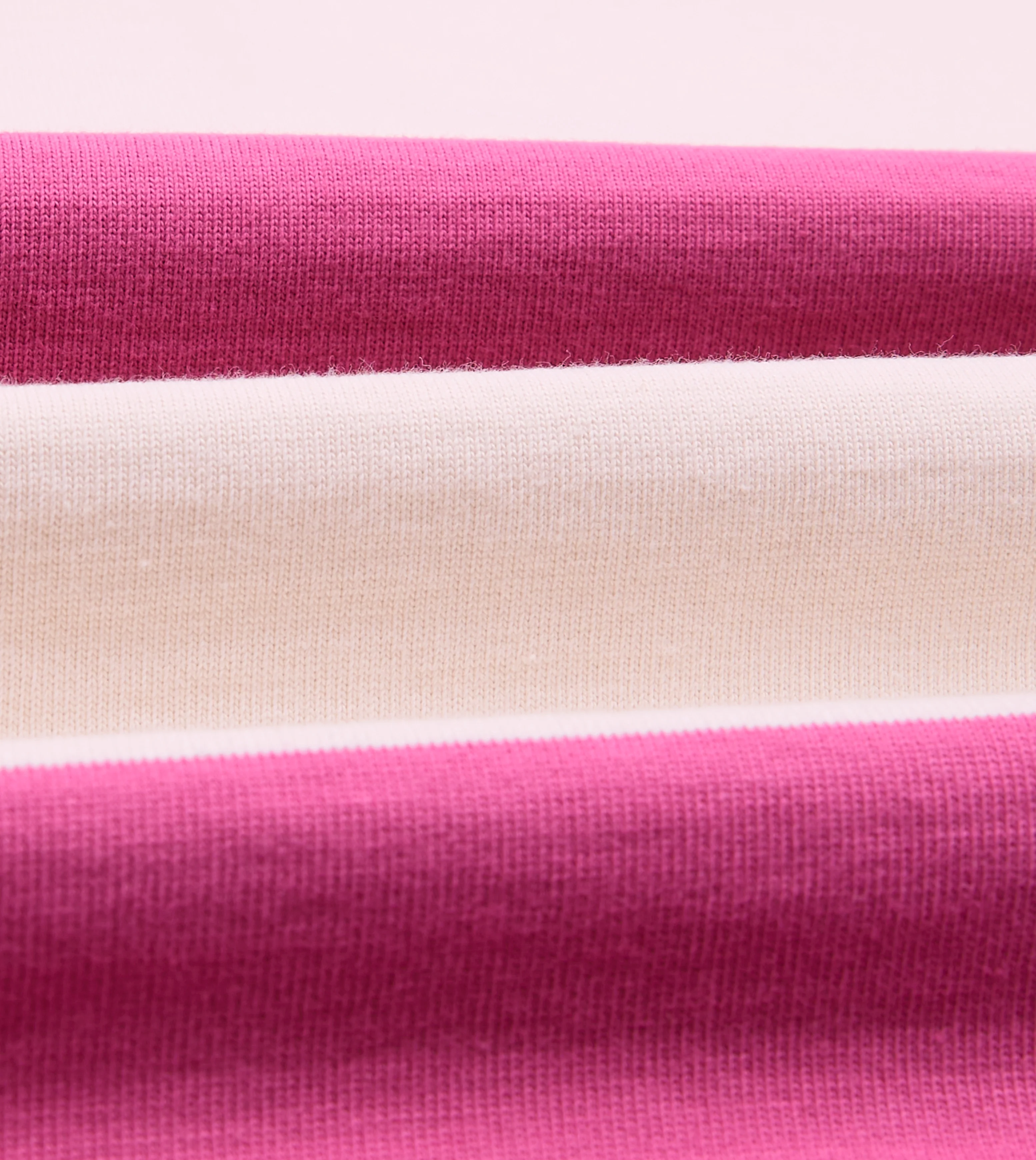Pink and White Stripe Cotton Mandarin Collar Rugby Shirt - Image 2