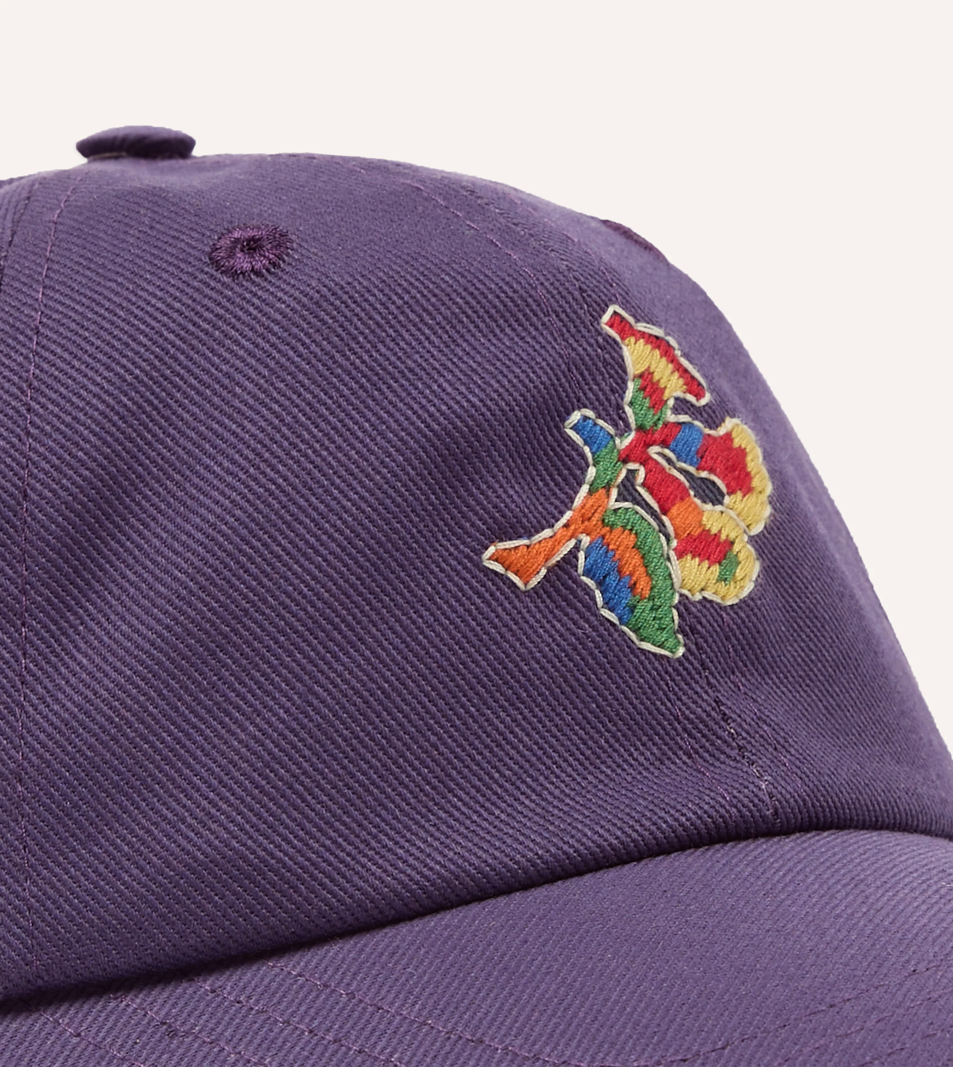Purple 'Tapisserie' Cotton Twill Baseball Cap - Image 2