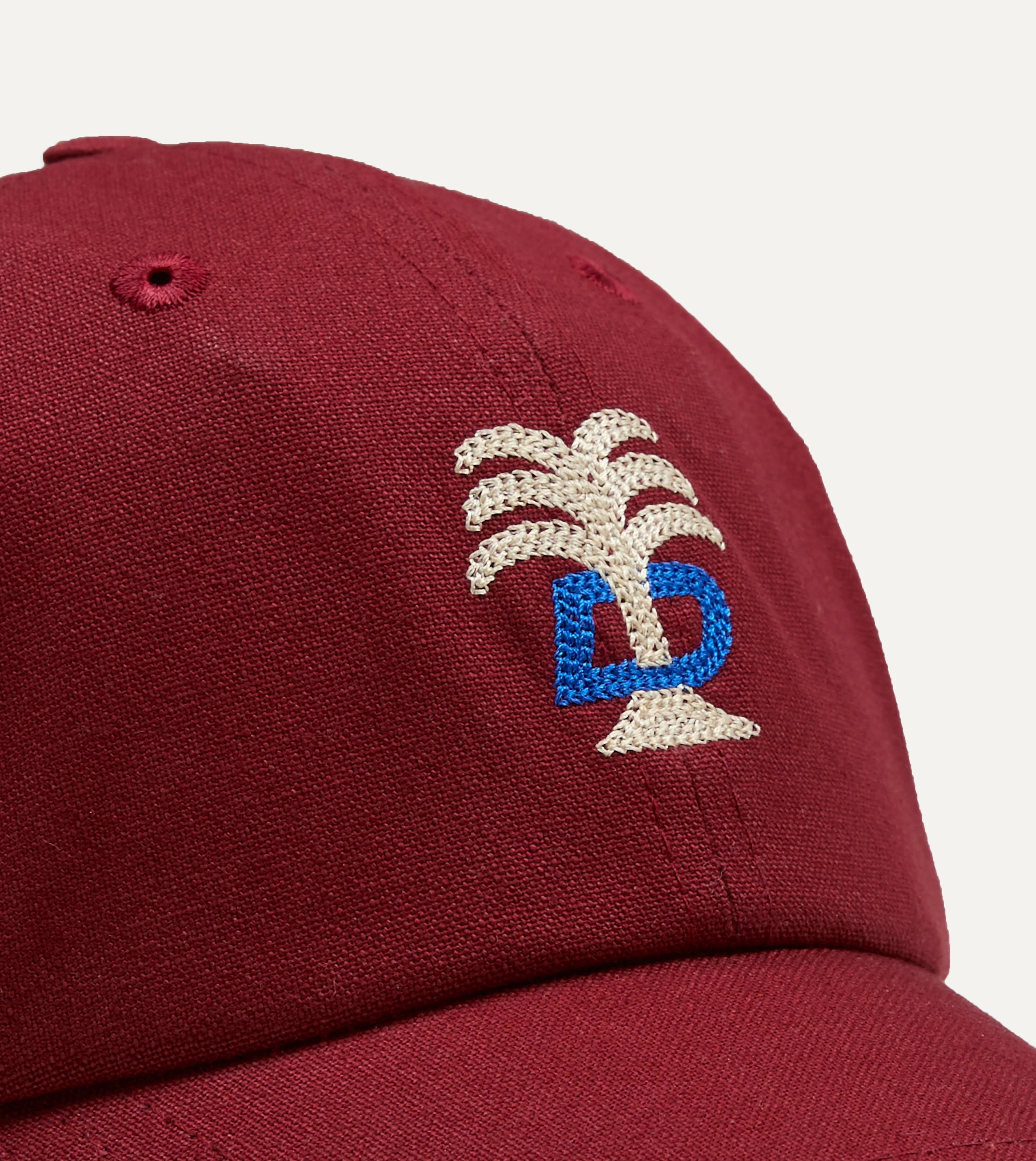 Red 'Cafe Cecil' Cotton Baseball Cap - Image 2