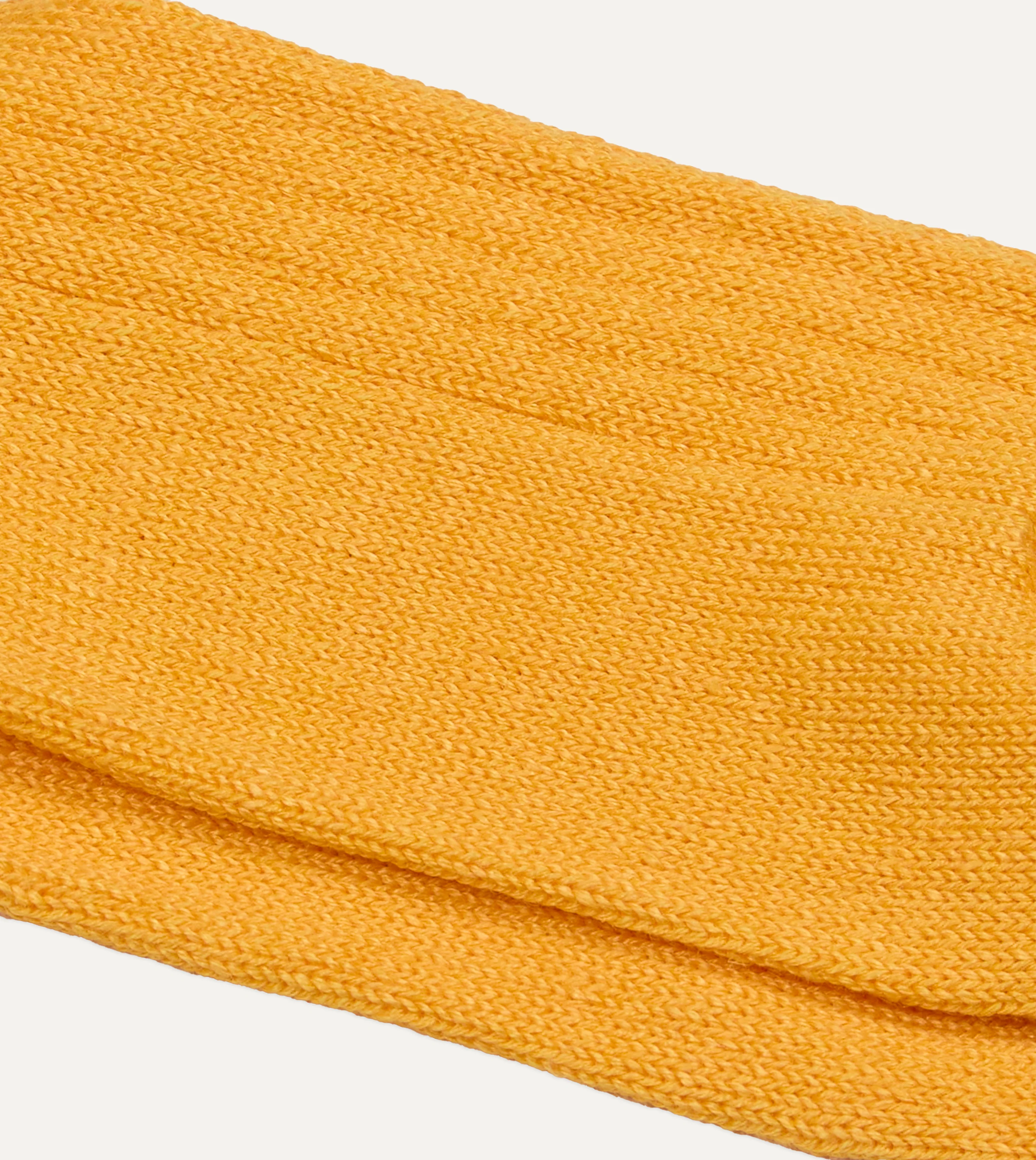 RoToTo Yellow Linen-Cotton Ribbed Socks - Image 2