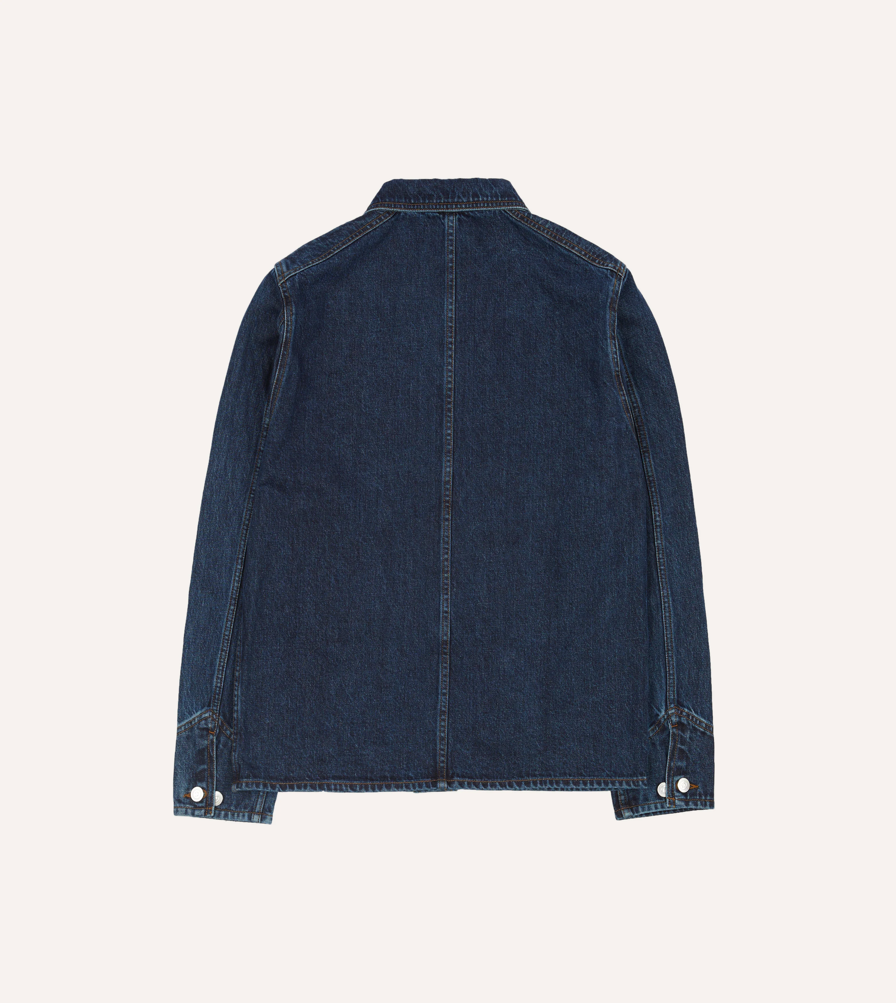Stone Wash Denim Work Jacket - Image 8