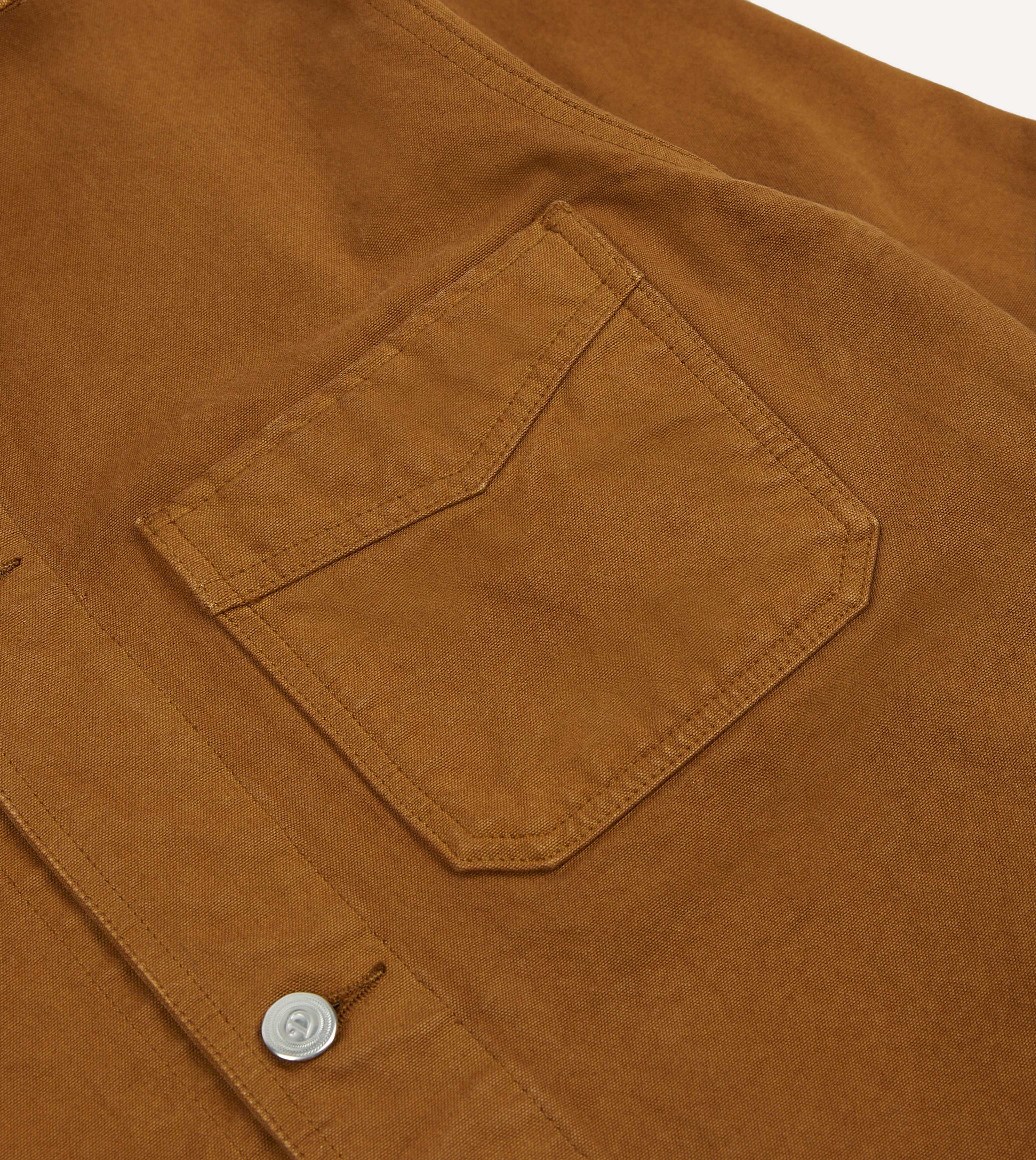 Tobacco Cotton Duck Canvas Five-Pocket Chore Jacket - Image 4