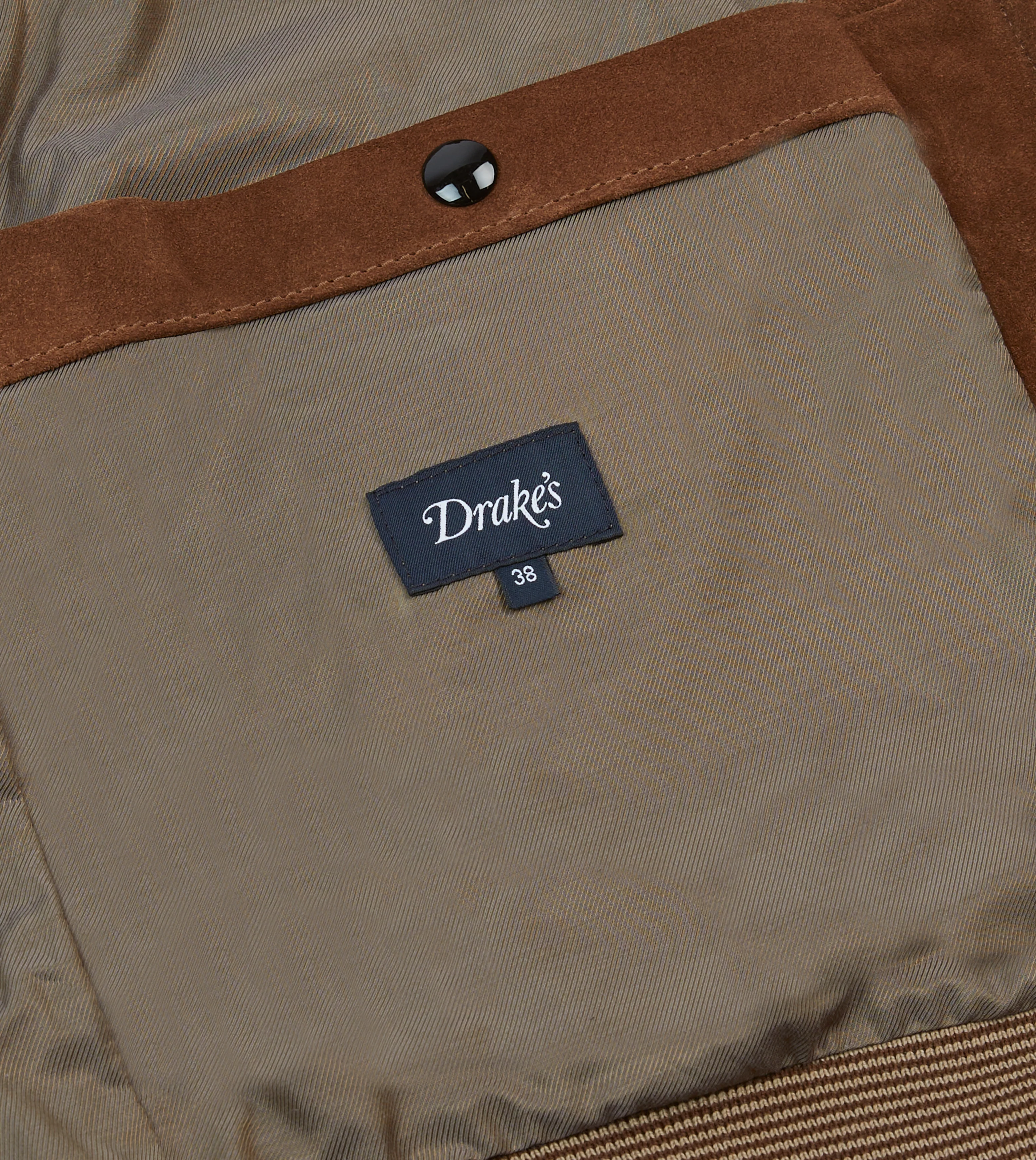 Tobacco Heavyweight Suede A-2 Bomber Jacket - Image 8