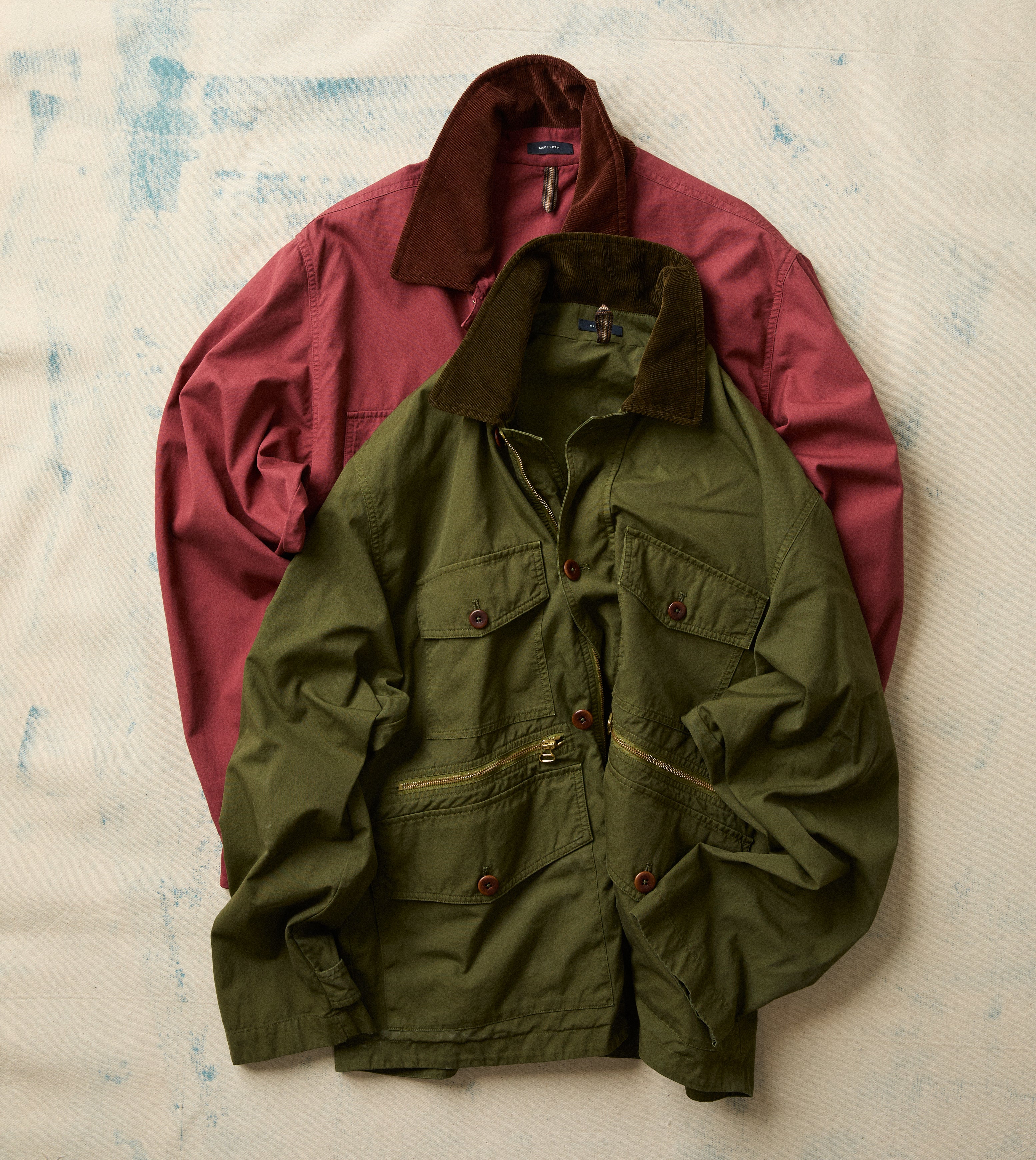 Washed Olive Cotton Hiking Jacket - Image 11