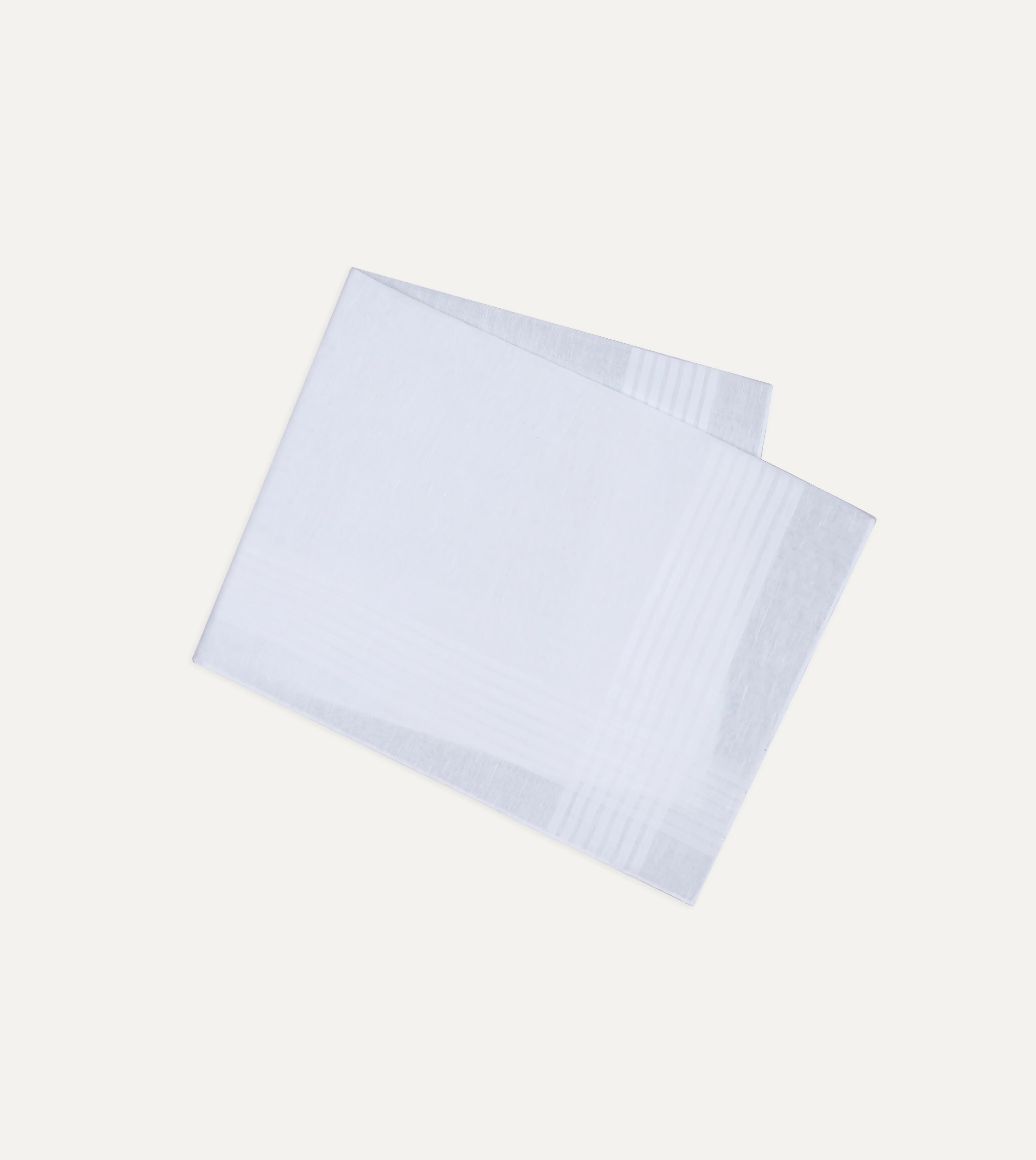 White Cotton-Linen Handkerchief - Image 3