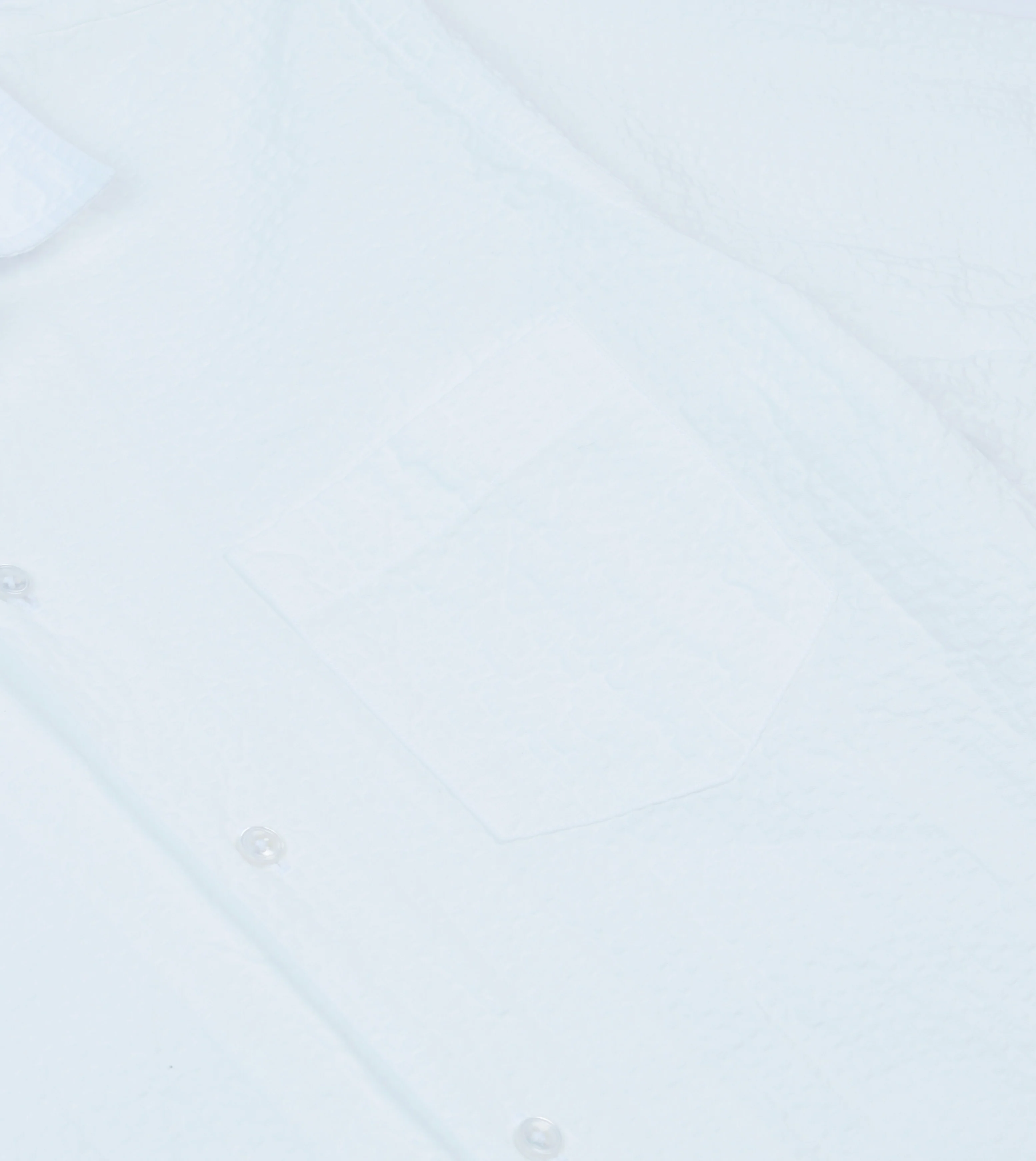 White Cotton-Linen Seersucker Camp Collar Short Sleeve Shirt - Image 4