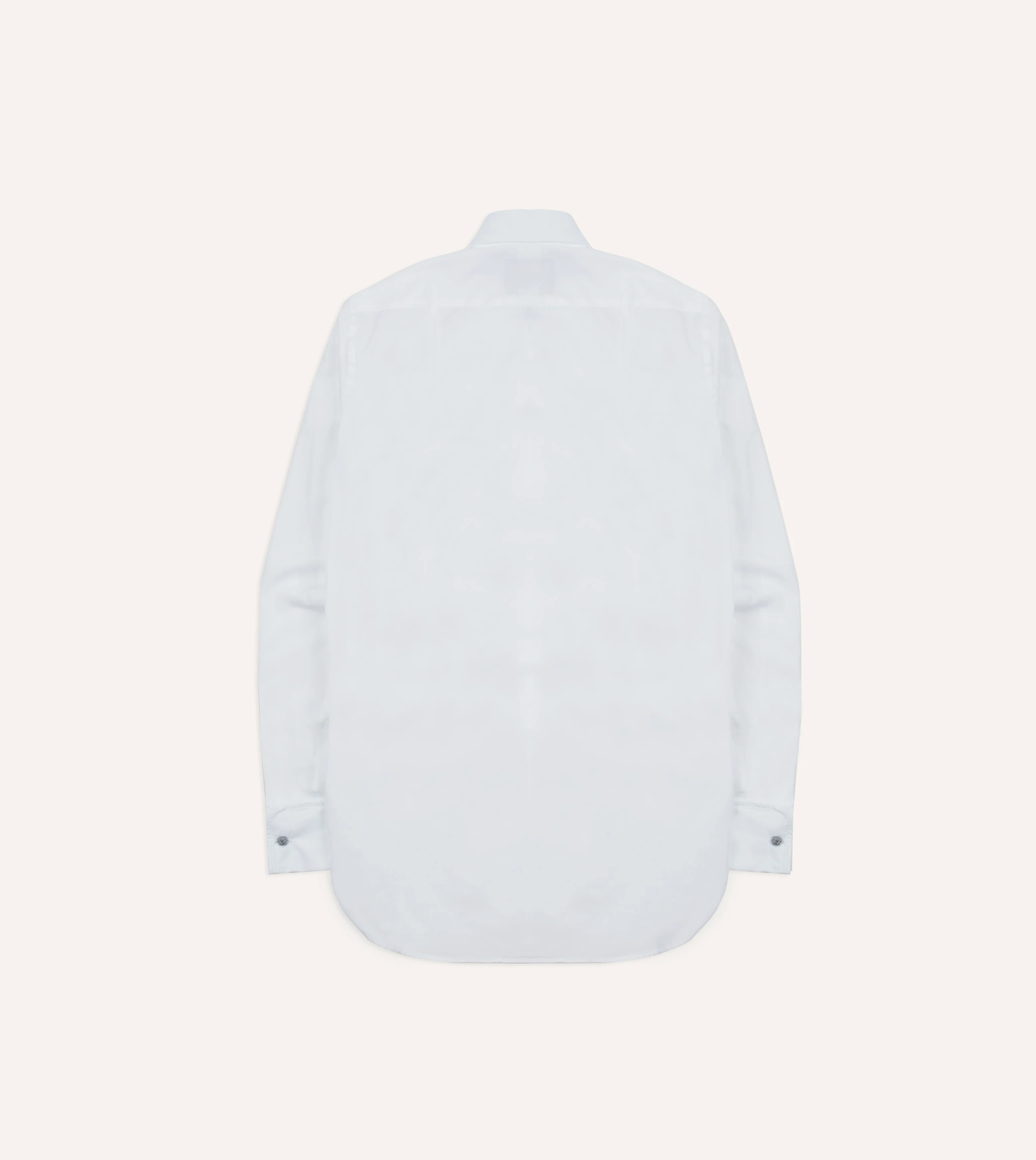 White Cotton Long Point Collar Dinner Shirt - Image 5